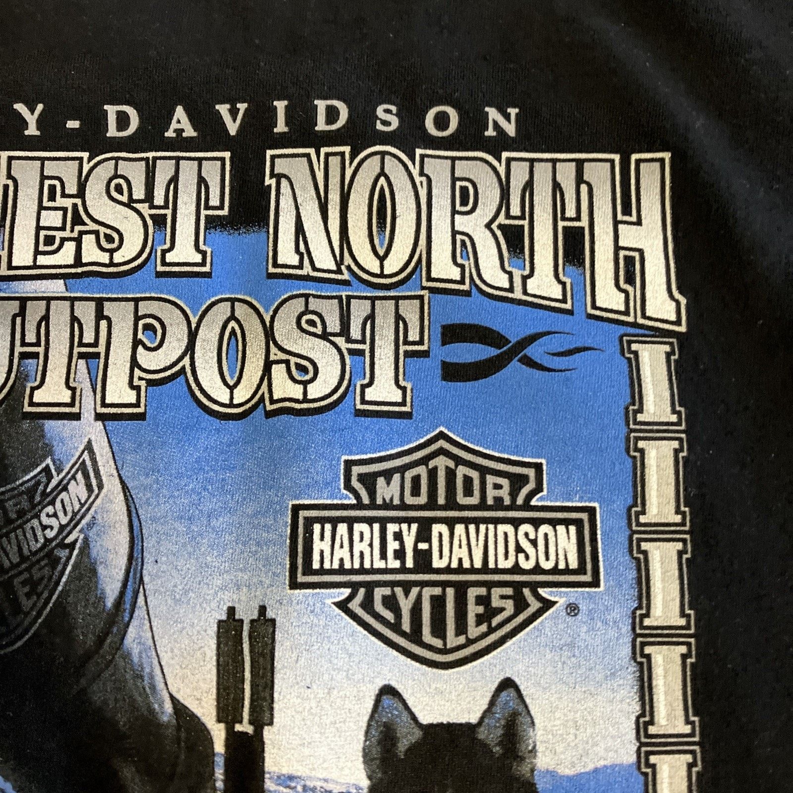 Harley Davidson Vtg Harley-Davidson Fairbanks Alaska Wolves Graphic Size XL Size US XXL / EU 58 / 5 - 22 Thumbnail