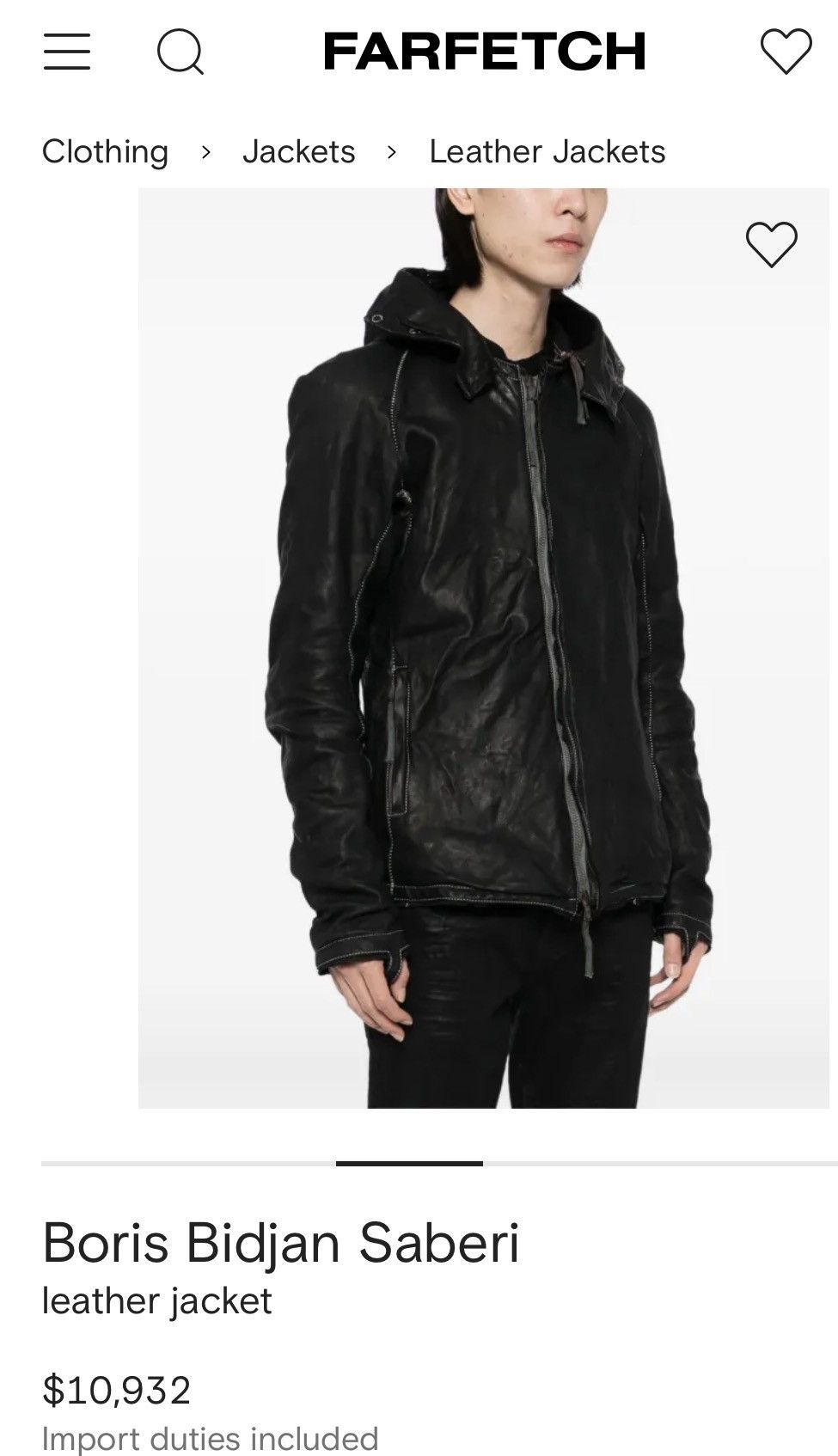 Boris Bidjan Saberi J2 Object Dyed Oiled Horse Leather Jacket Size US XL / EU 56 / 4 - 7 Thumbnail