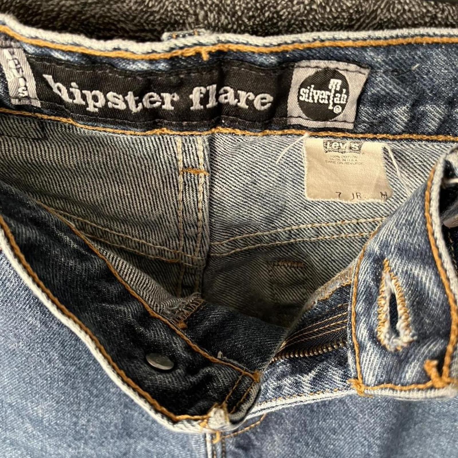 Levi's Vintage 90s SilverTab Hipster Flare Jeans 7JR M Size 30" / US 8 / IT 44 - 3 Thumbnail