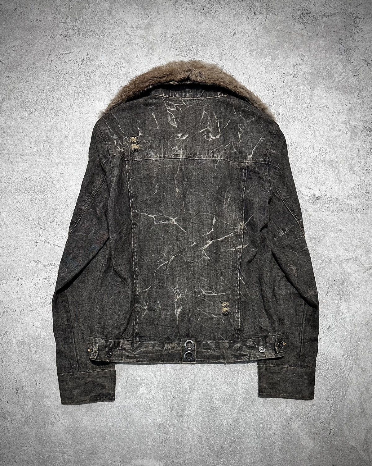 Japanese Brand Vkei In The Attic Fur Collar Denim Jacket Kmrii Lgb Style Size US M / EU 48-50 / 2 - 5 Thumbnail