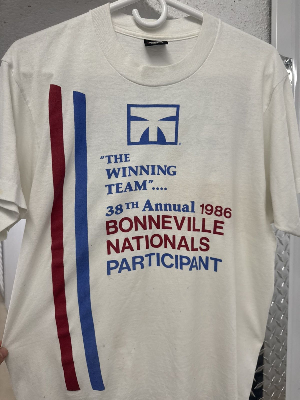 Vintage Vintage 1986 Bonneville National Rally Car Racing Bosch Size US L / EU 52-54 / 3 - 2 Thumbnail