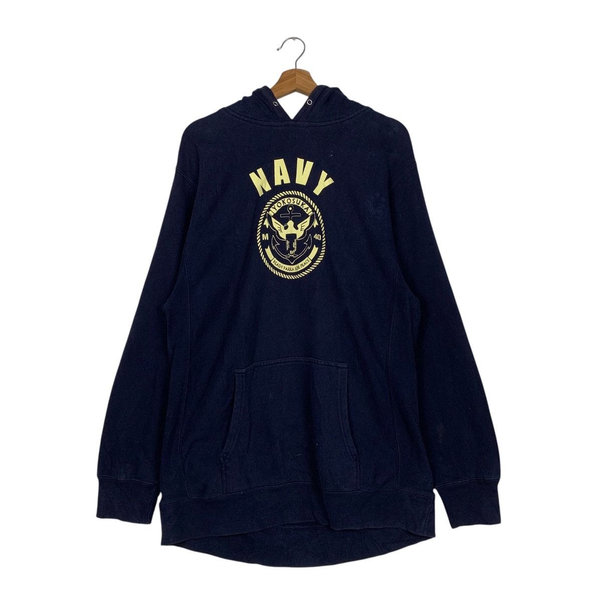 Japanese Brand Navy Yokosuka Ready Parka For Peace Hoodie Size US XL / EU 56 / 4 - 10 Thumbnail