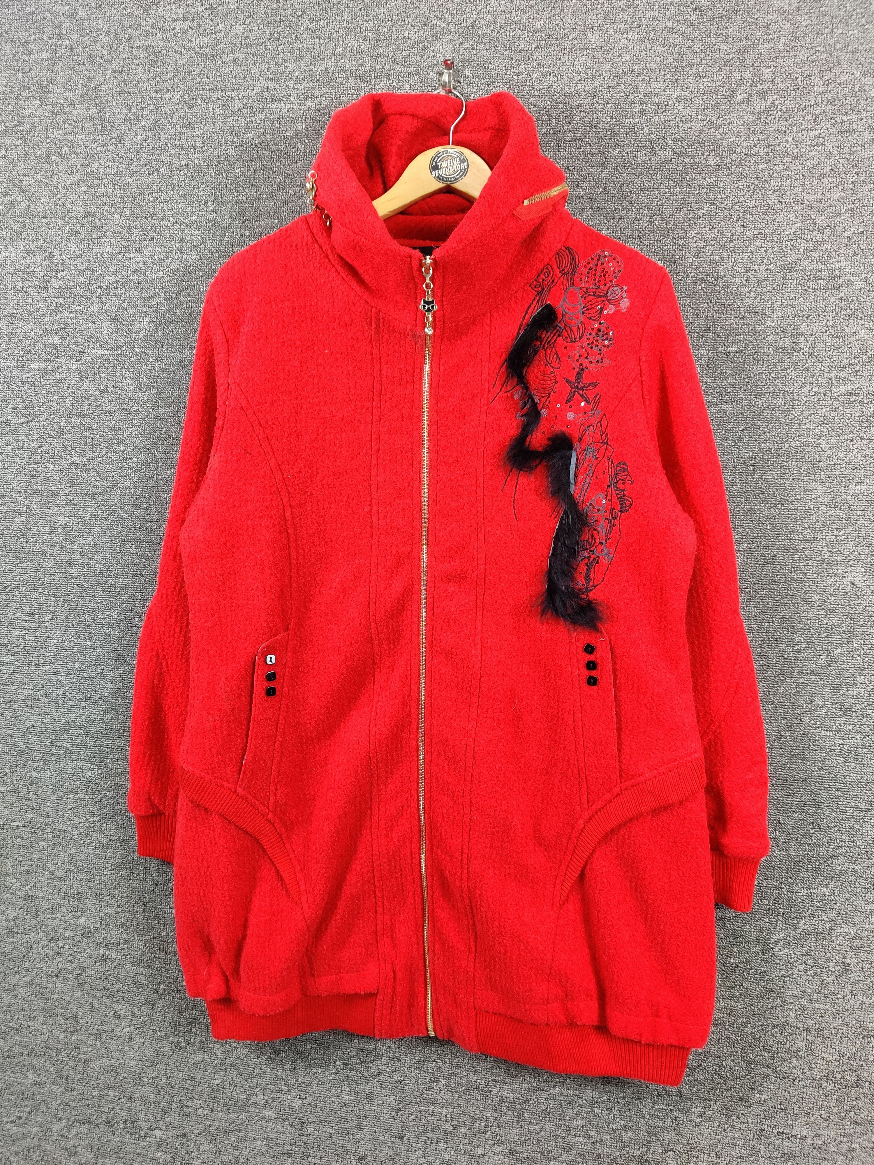 Japanese Brand Vintage Muonumai Wool Long Coat Jacket Nice Design Size US XL / EU 56 / 4 - 2 Thumbnail