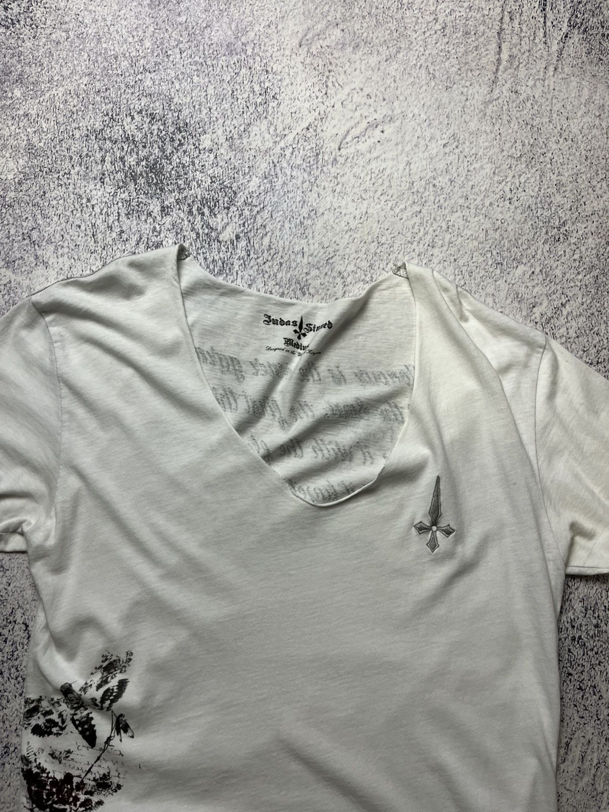 Vintage Vintage Judas Sinned Affliction Style Luxury Streetwear Tee Size US M / EU 48-50 / 2 - 3 Thumbnail