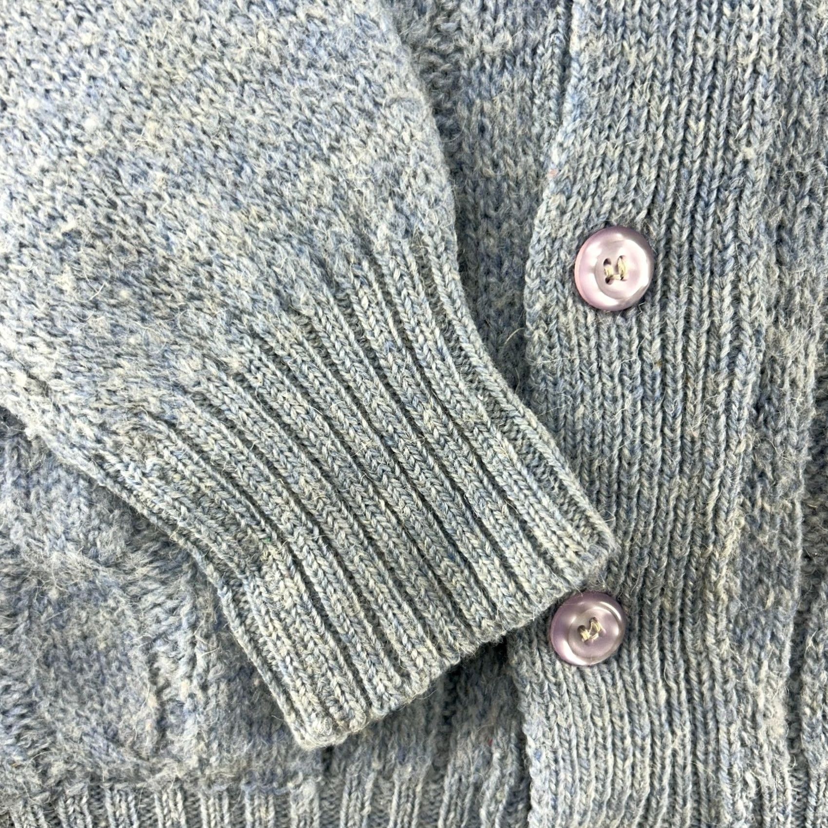 Sears VINTAGE Sears Cardigan Sweater Mens M Blue Wool Cable Knit 70s 90s Mens Size US M / EU 48-50 / 2 - 4 Thumbnail