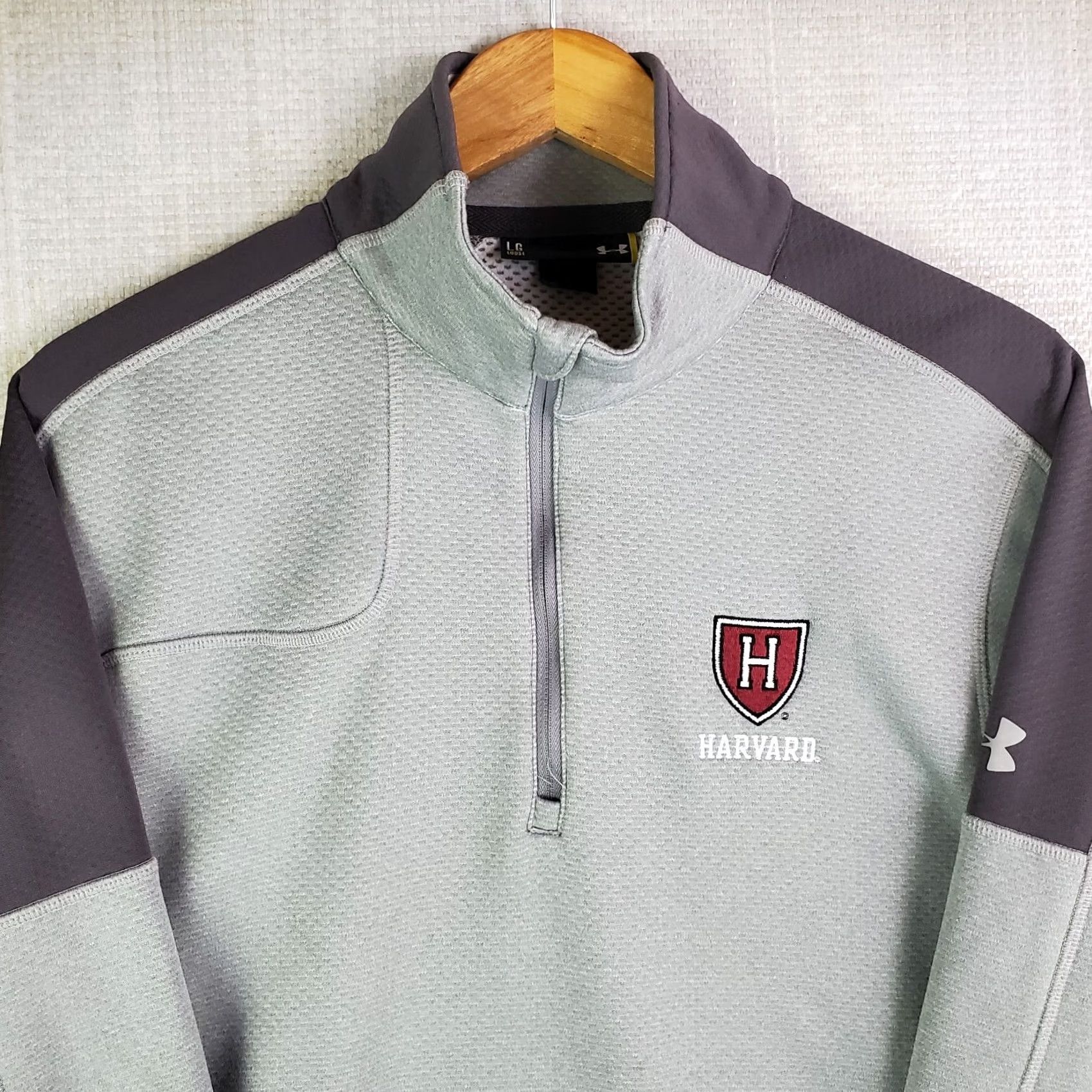 Under Armour VINTAGE Under Armour Harvard 1/2 Zip Golf/Casual Performance Pullover Jacket Gray Mens L XS? Size US L / EU 52-54 / 3 - 3 Thumbnail