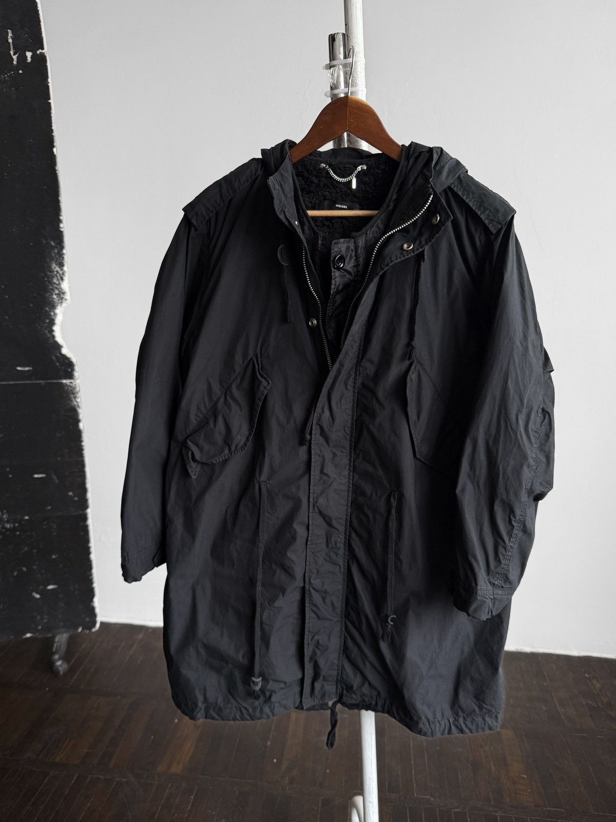 Diesel Diesel 3-in-1 Parka Jacket Black Detachable Liner Coat Size S / US 4 / IT 40 - 2 Thumbnail