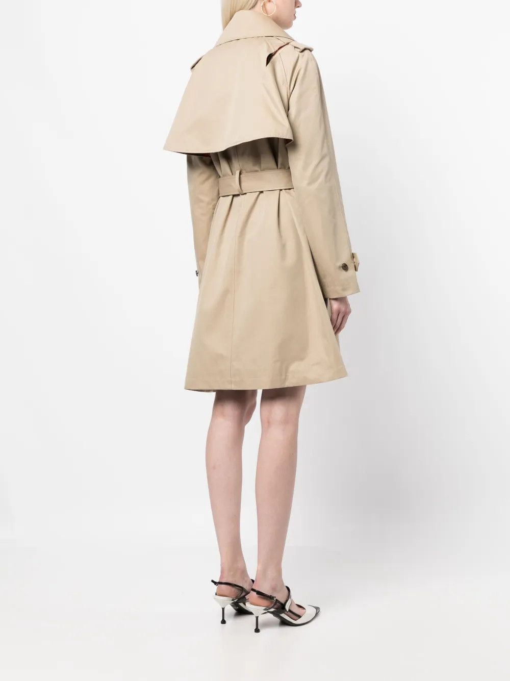 Undercover o1mle0525 Belted Waist Trench Coat in Beige Size XS / US 0-2 / IT 36-38 - 4 Thumbnail