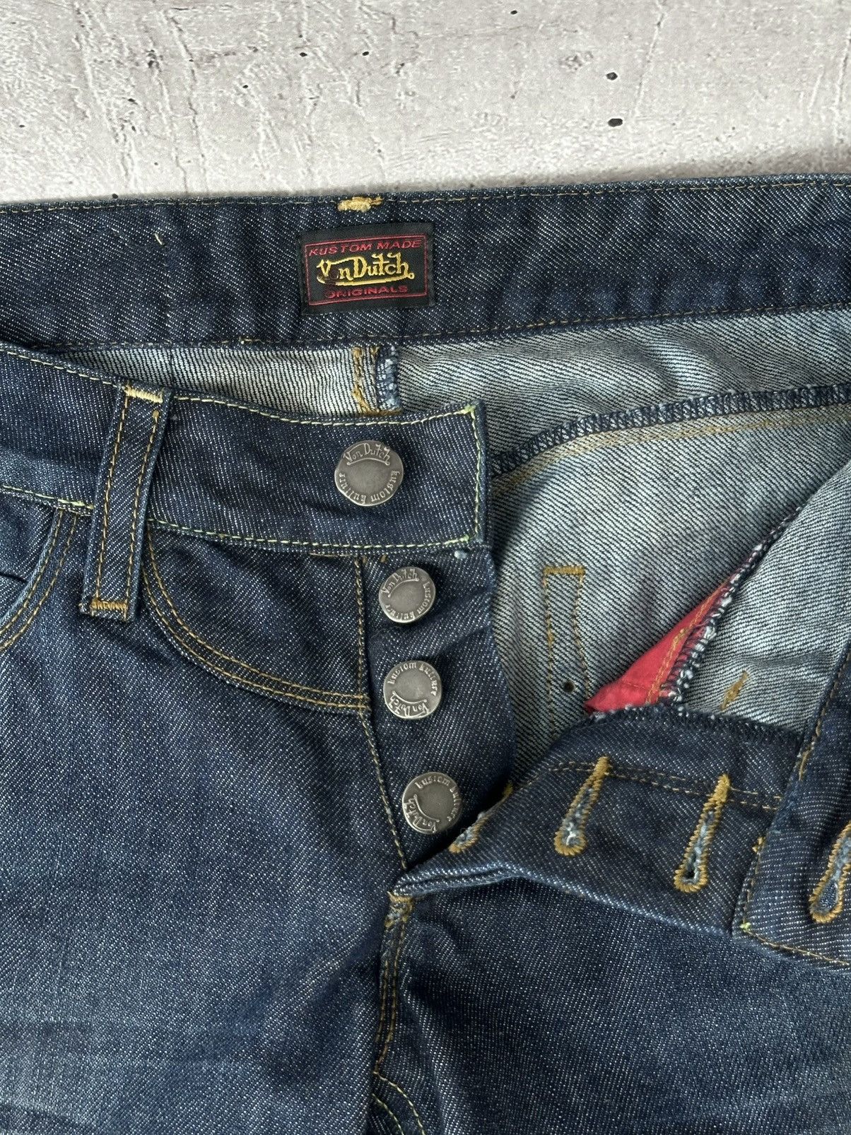 Von Dutch NEW Von Dutch Navy Washed Cotton Women’s Denim Pants Size 28" / US 6 / IT 42 - 7 Thumbnail