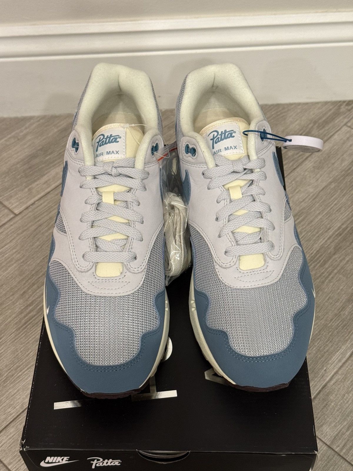 Nike × Patta Patta Nike Air Max 1 Noise Aqua Silver Pure Platinum Sz 12 Size US 12 / EU 45 - 5 Thumbnail