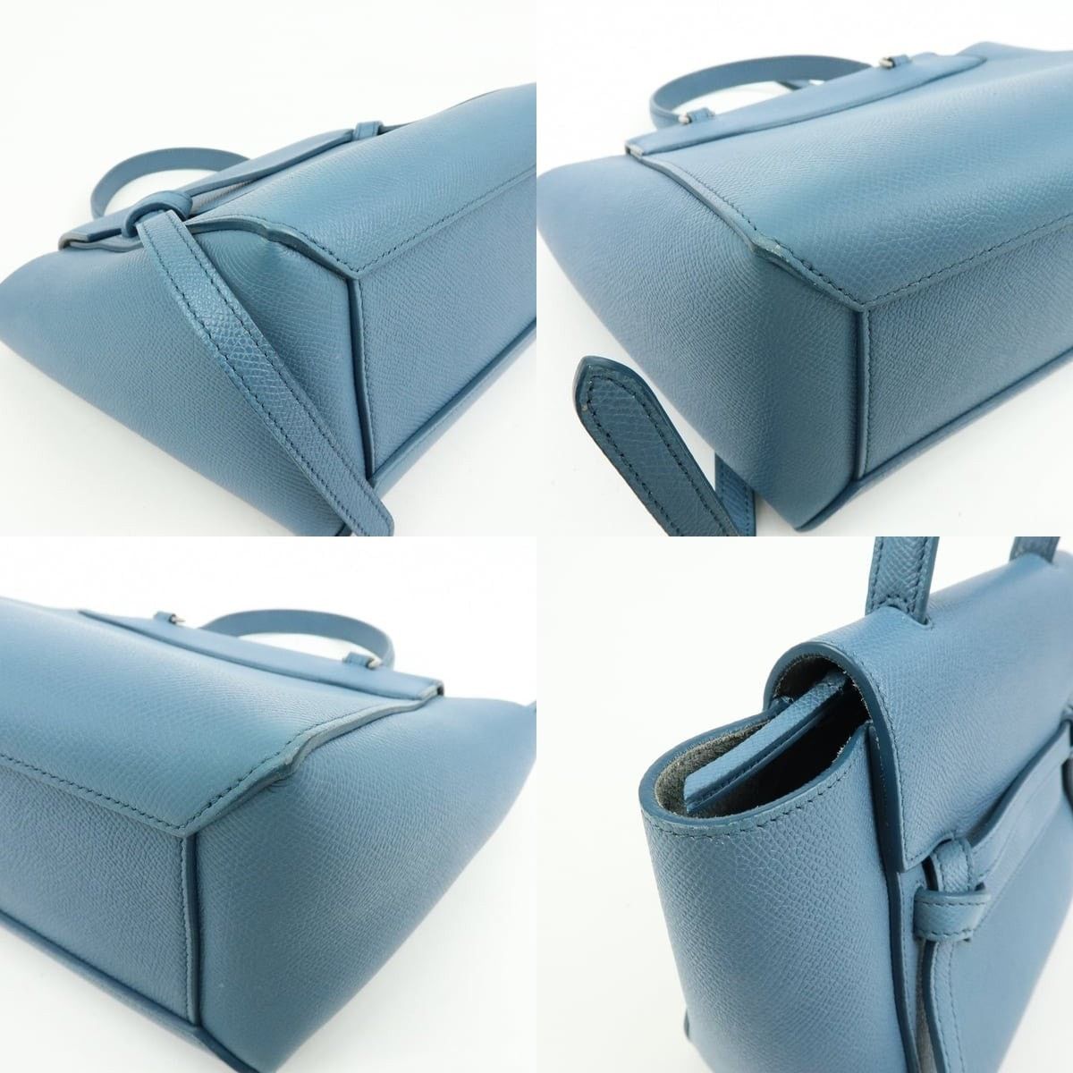 Celine Celine Mini Belt Bag Calfskin Top Handle Blue Size ONE SIZE - 5 Thumbnail