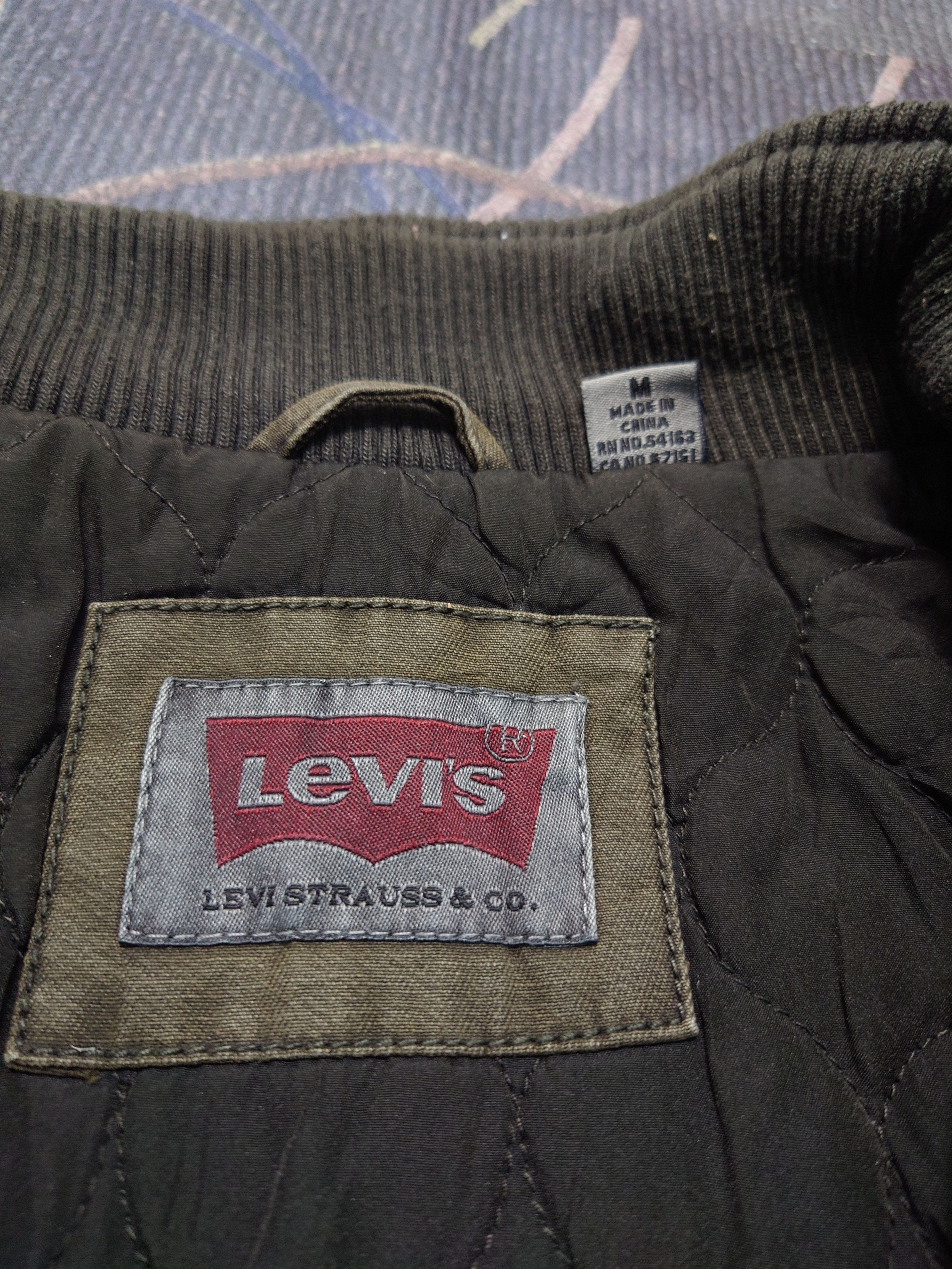 Levi's Levi's Green Olive Canvas Jacket Lined Trucker Jacket Size US M / EU 48-50 / 2 - 4 Thumbnail