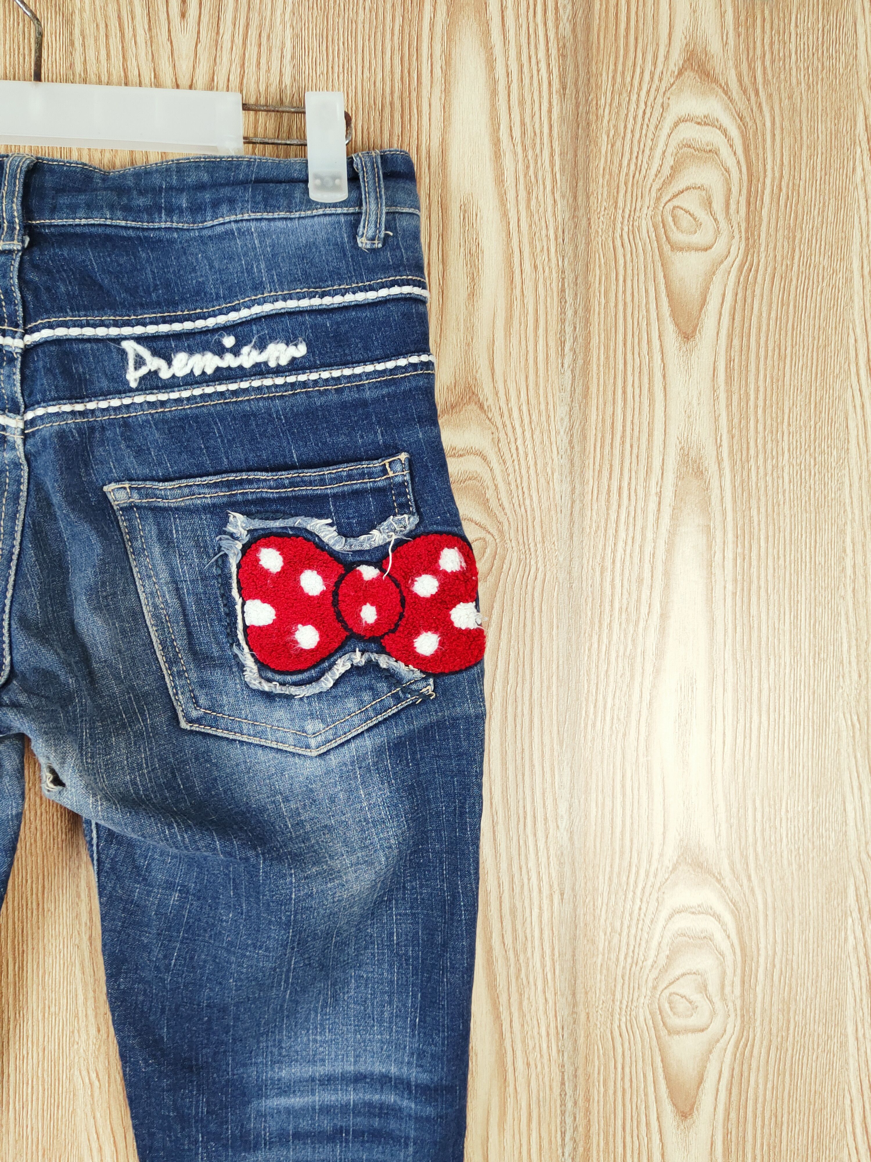 Japanese Brand × Vintage Japanese Brand Dark Blue Distressed Ripped Jeans Size 30" / US 8 / IT 44 - 14 Thumbnail