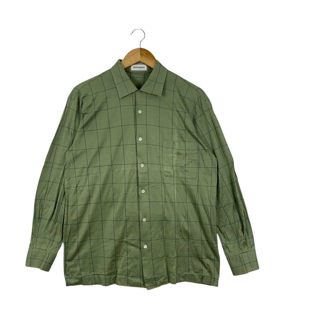 Yves Saint Laurent Vintage YVES SAINT LAURENT YSL Paris Casual Tee Shirt Button Size US L / EU 52-54 / 3 - 3 Thumbnail