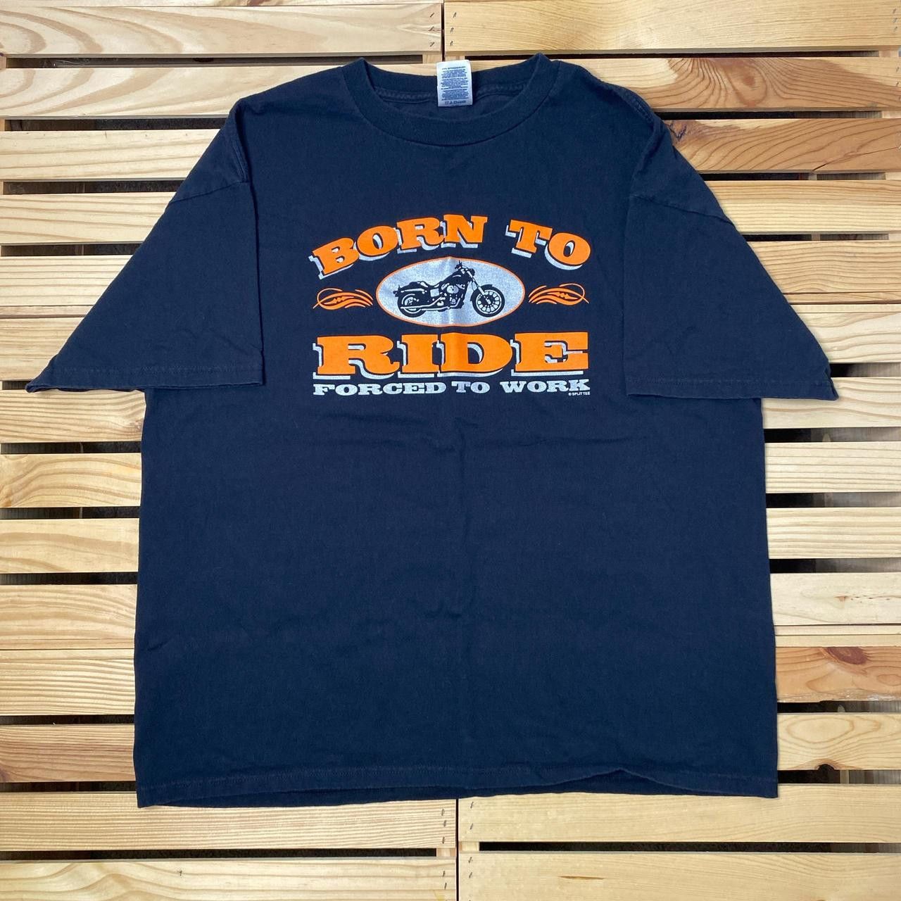 Delta Vintage "Born to Ride..." Black Funny Biker Tee Size XL Size US XL / EU 56 / 4 - 1 Thumbnail
