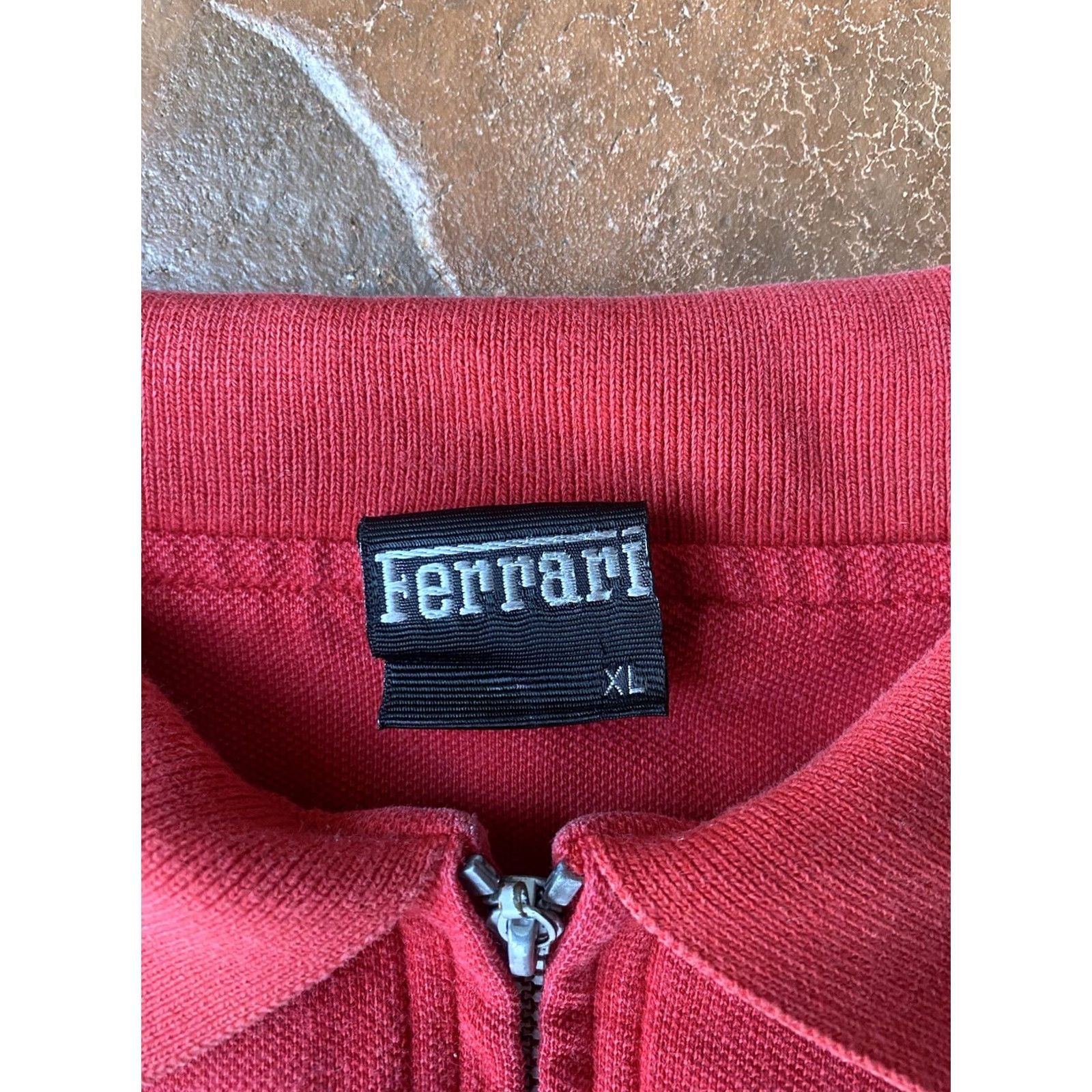 Ferrari VINTAGE Ferrari 1/4 Zip Logo Polo Shirt XL Red Embroidered 1999 Polo Men Size US XL / EU 56 / 4 - 2 Thumbnail
