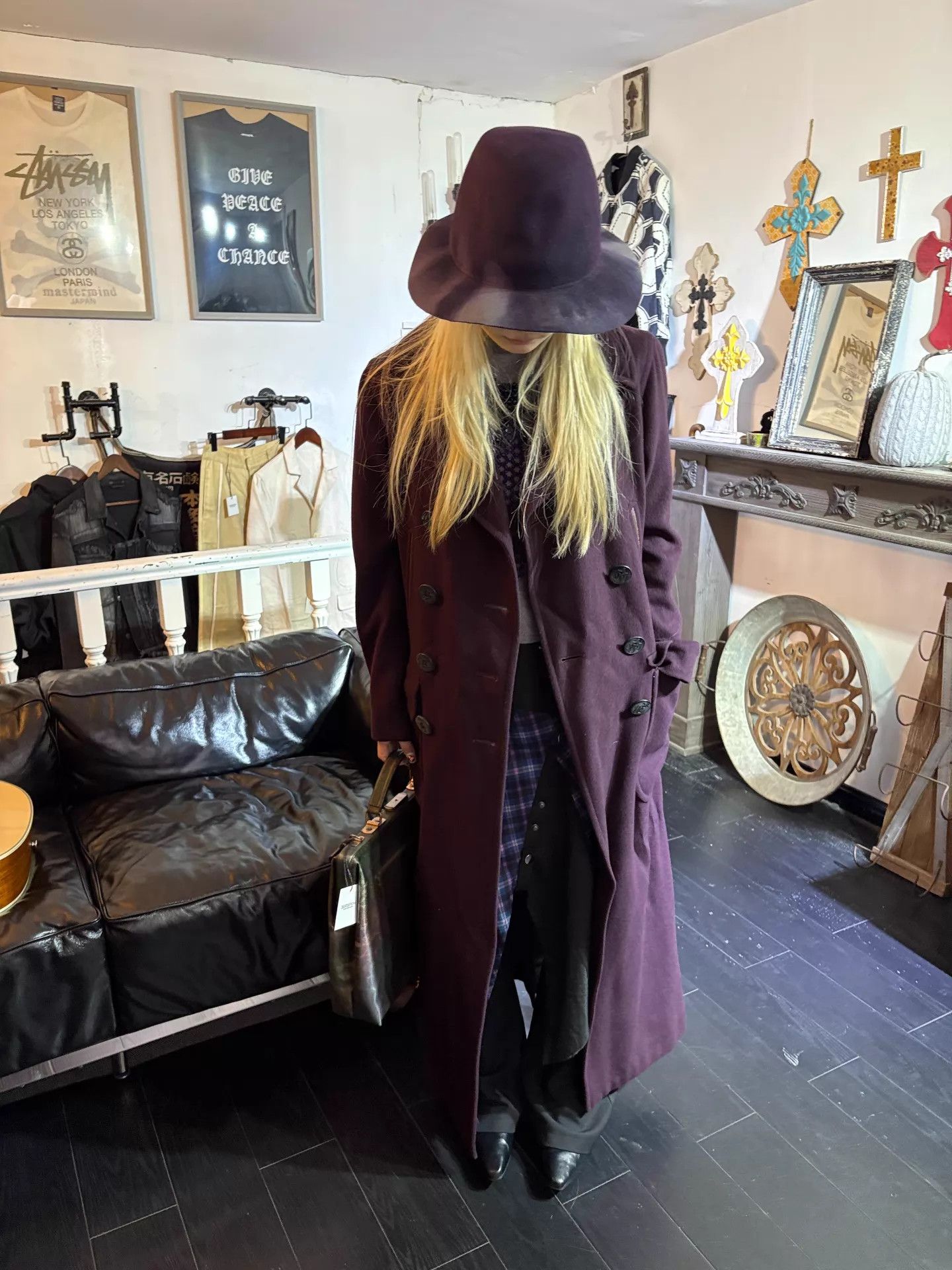 Jean Paul Gaultier JEAN PAUL GAULTIER 90s PLUM SUPER LONGCOAT SIZE 40 Size S / US 4 / IT 40 - 8 Thumbnail
