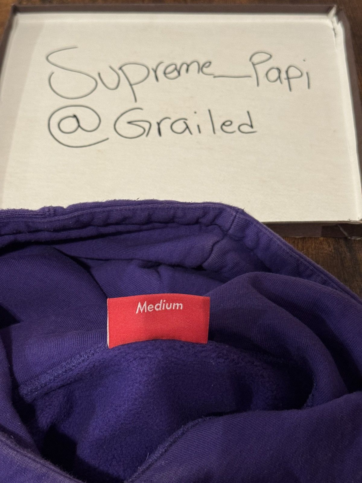 Supreme 🔥FW20 Supreme Rib Hoodie Sweatshirt Purple SZ Medium Size US M / EU 48-50 / 2 - 12 Thumbnail