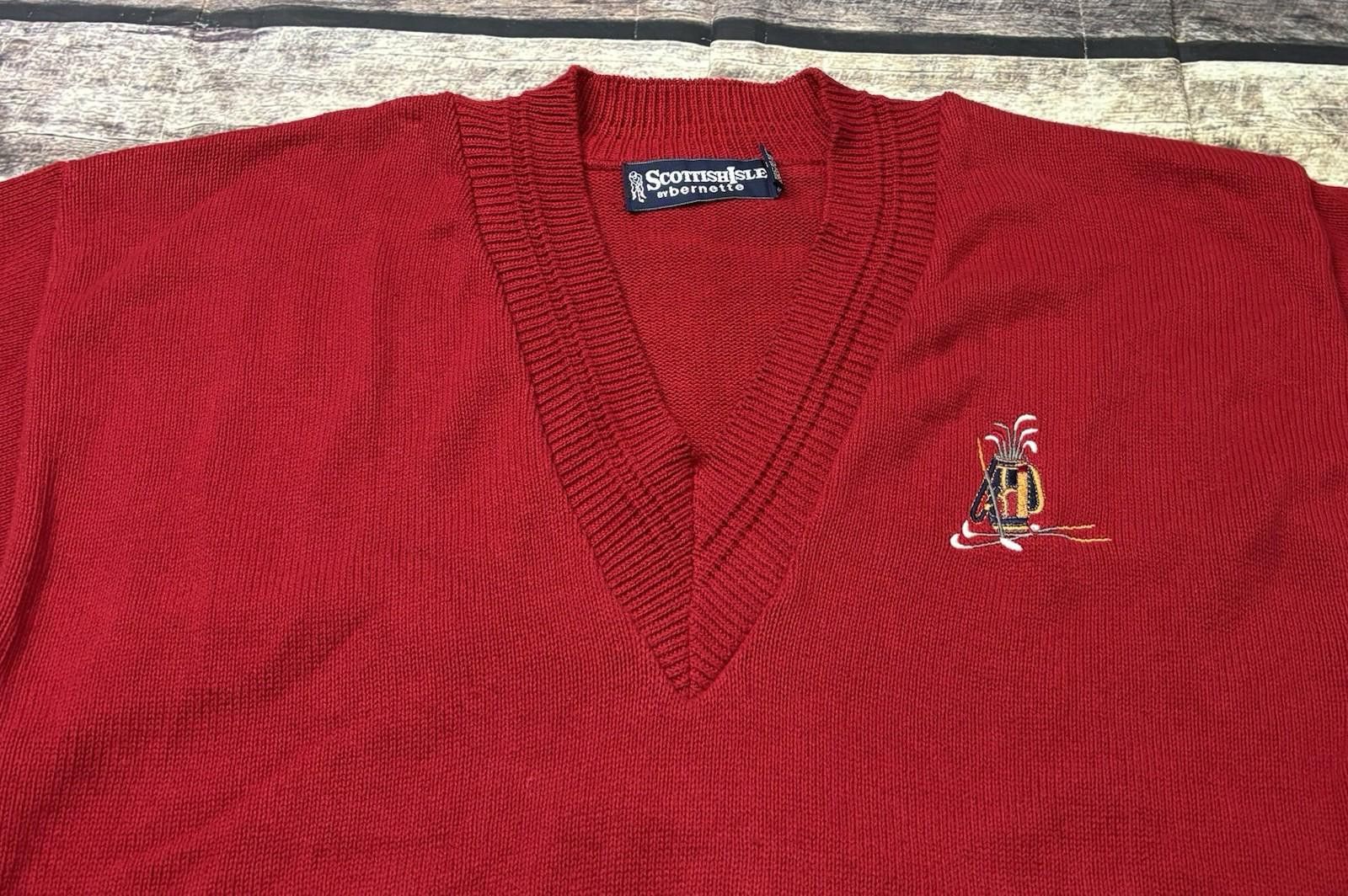Other VTG Scottish Isle by Bernette Sweater Mens L Golf Cotton USA Size US L / EU 52-54 / 3 - 4 Thumbnail