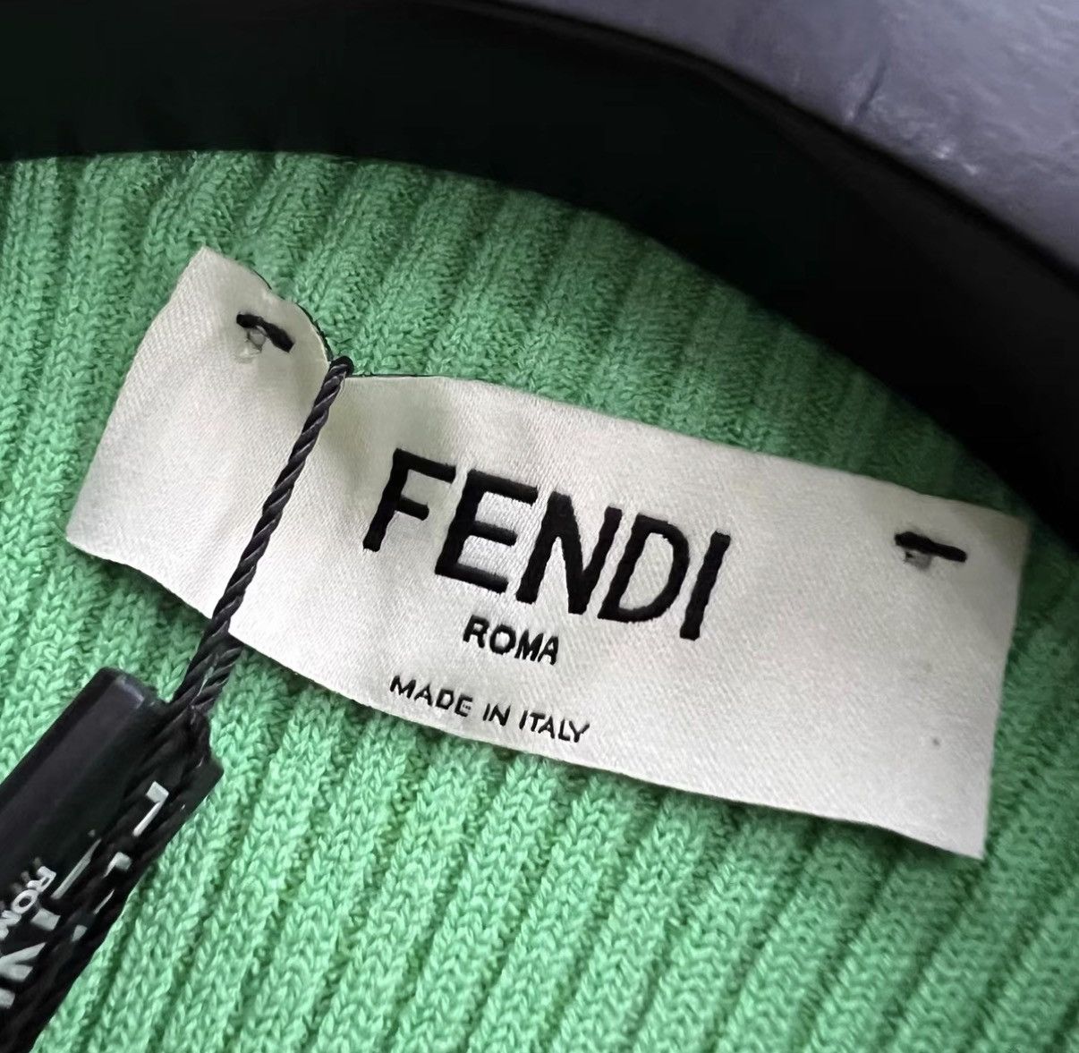 Fendi Fendi Green Striped Slim-fit Knit Dress J41 Size XS / US 0-2 / IT 36-38 - 4 Thumbnail