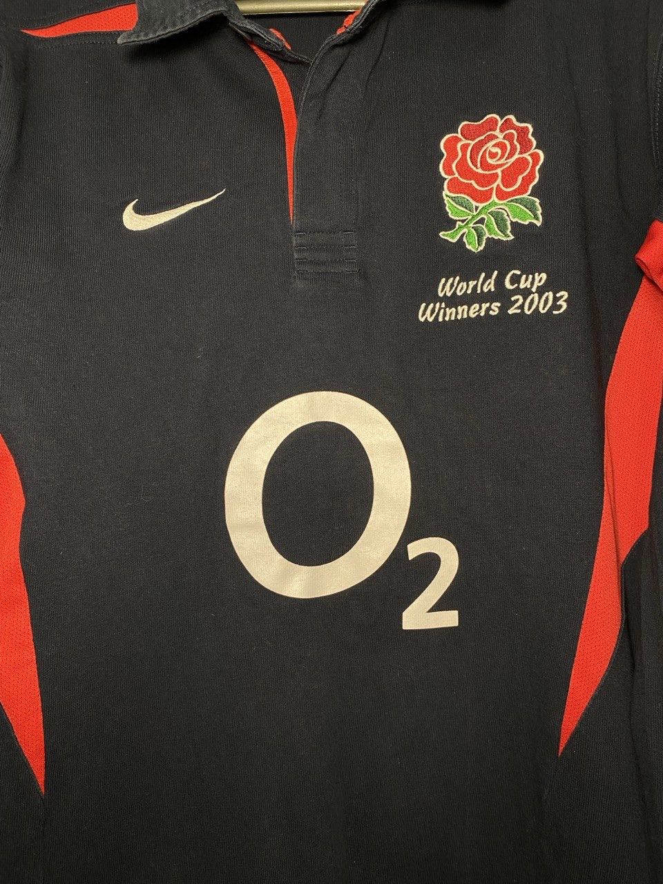 Nike × Vintage Nike O2 Long Sleeve Shirt England Rugby Polo Jersey Size L Size US L / EU 52-54 / 3 - 3 Thumbnail