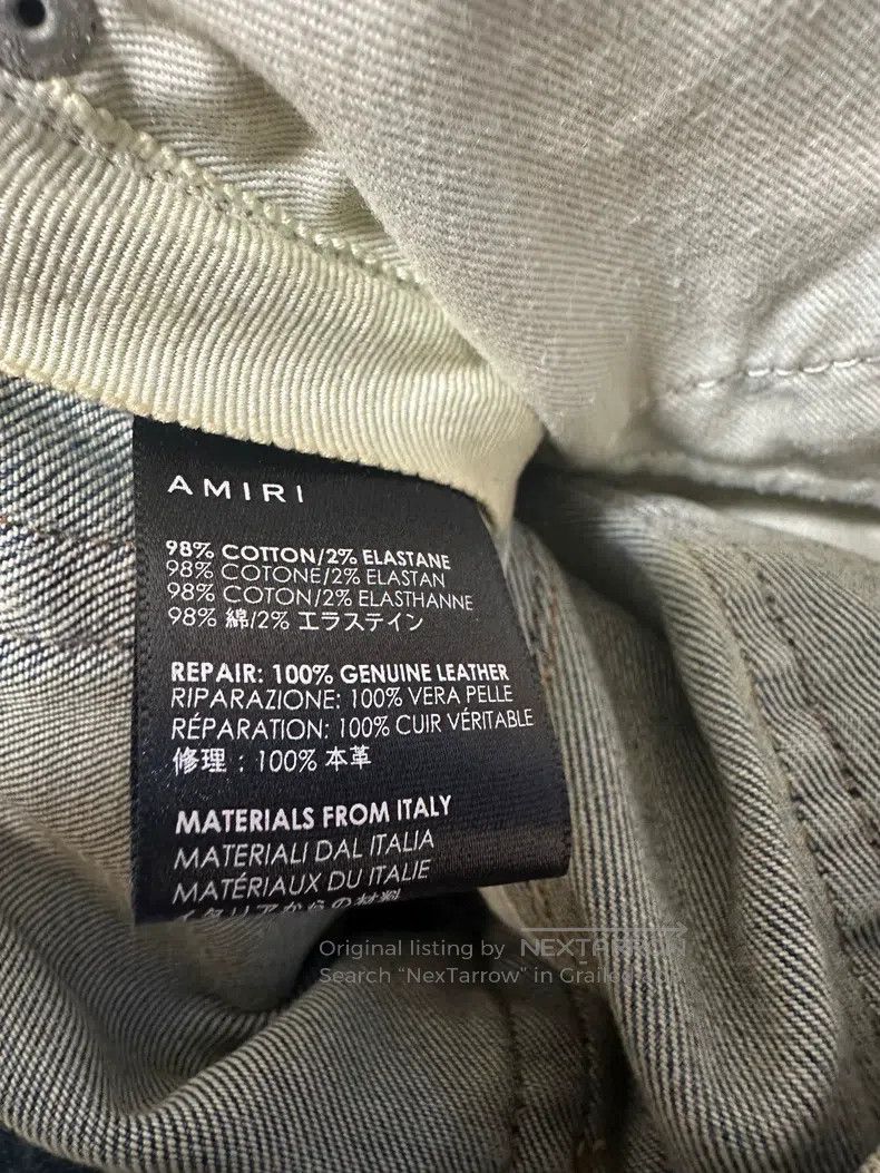 Amiri Amiri Classic Embroidered Patchwork Destroyed Blue Denim P Size US 32 / EU 48 - 7 Thumbnail