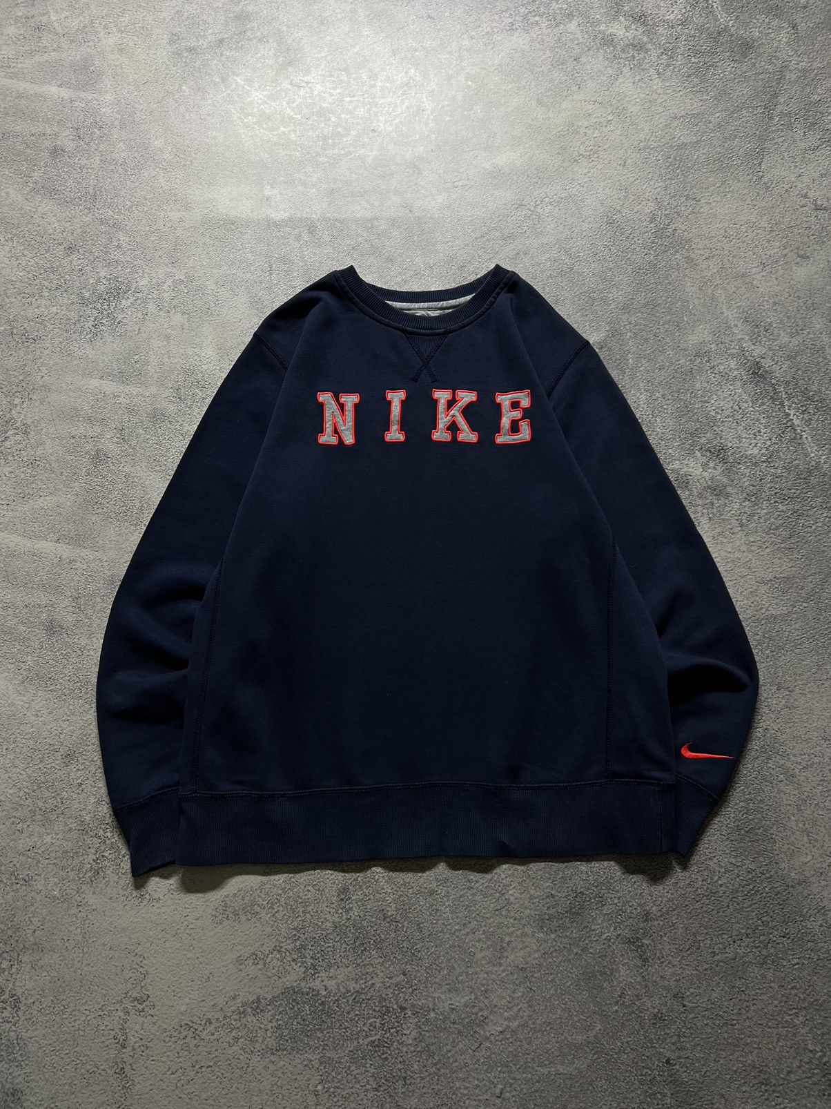 Nike × Vintage Vintage Y2k Nike 💙 Spell Out Big Logo Sweatshirts 00’s Size US XS / EU 42 / 0 - 3 Thumbnail