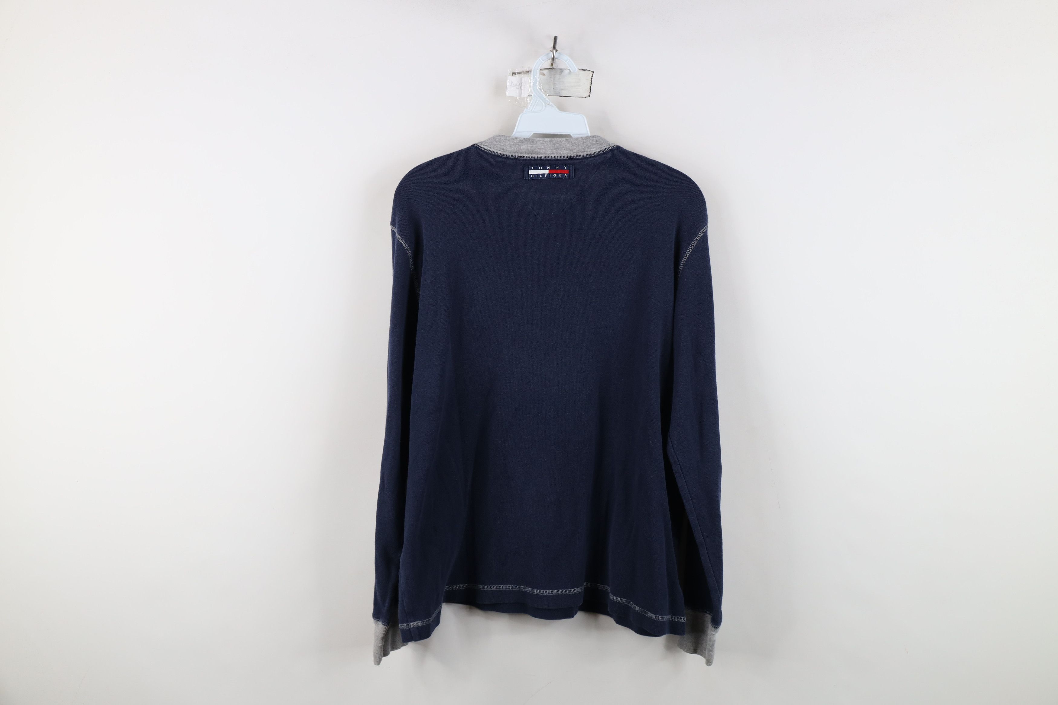Tommy Hilfiger Vintage 90s Tommy Hilfiger Ribbed Knit Half Zip T-Shirt Size M / US 6-8 / IT 42-44 - 12 Thumbnail