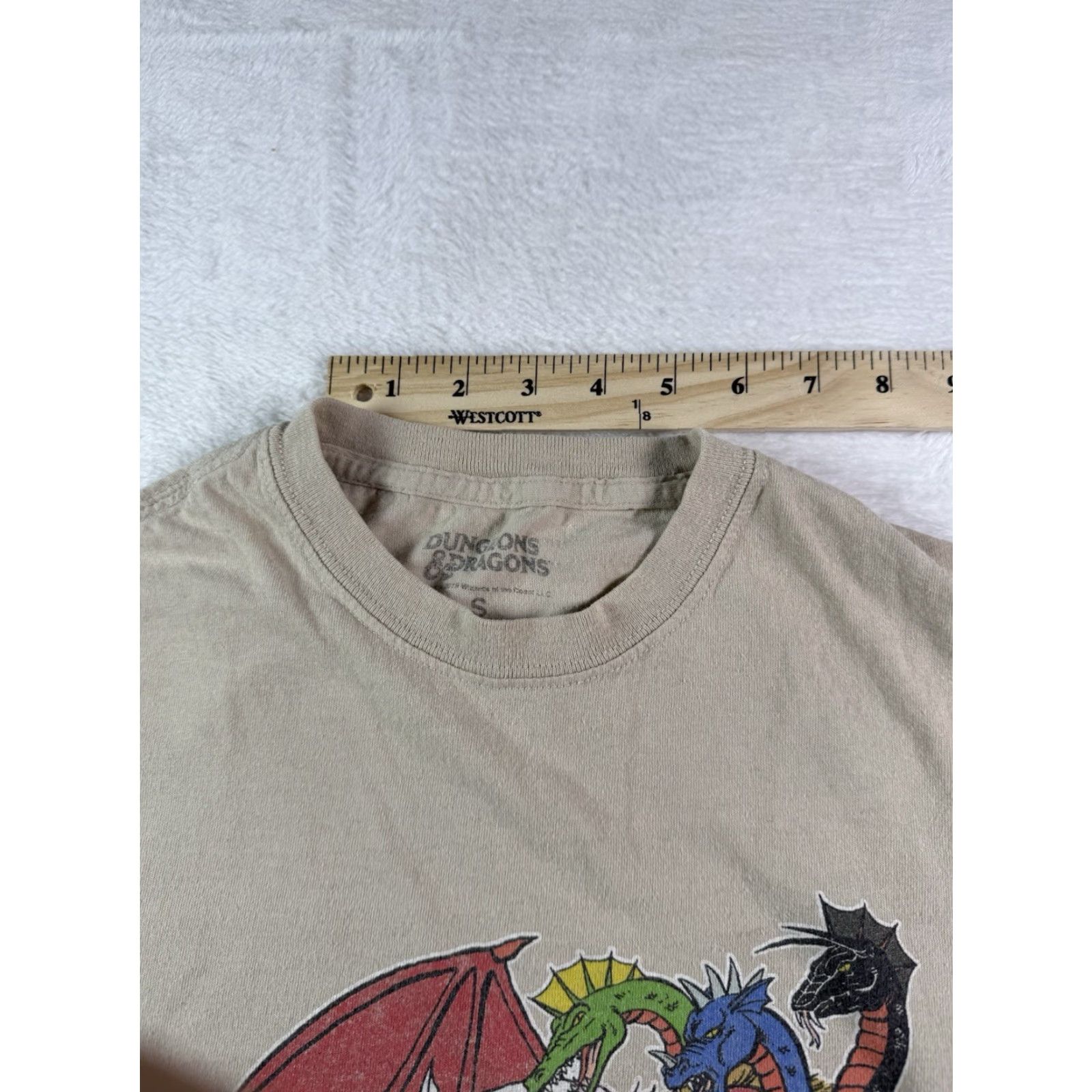 Vintage Dungeons & Dragons T-shirt Unisex Adults Short Sleeve Crew Neck Wizard Graphic Tee 2019 Brown Small Size US S / EU 44-46 / 1 - 4 Thumbnail