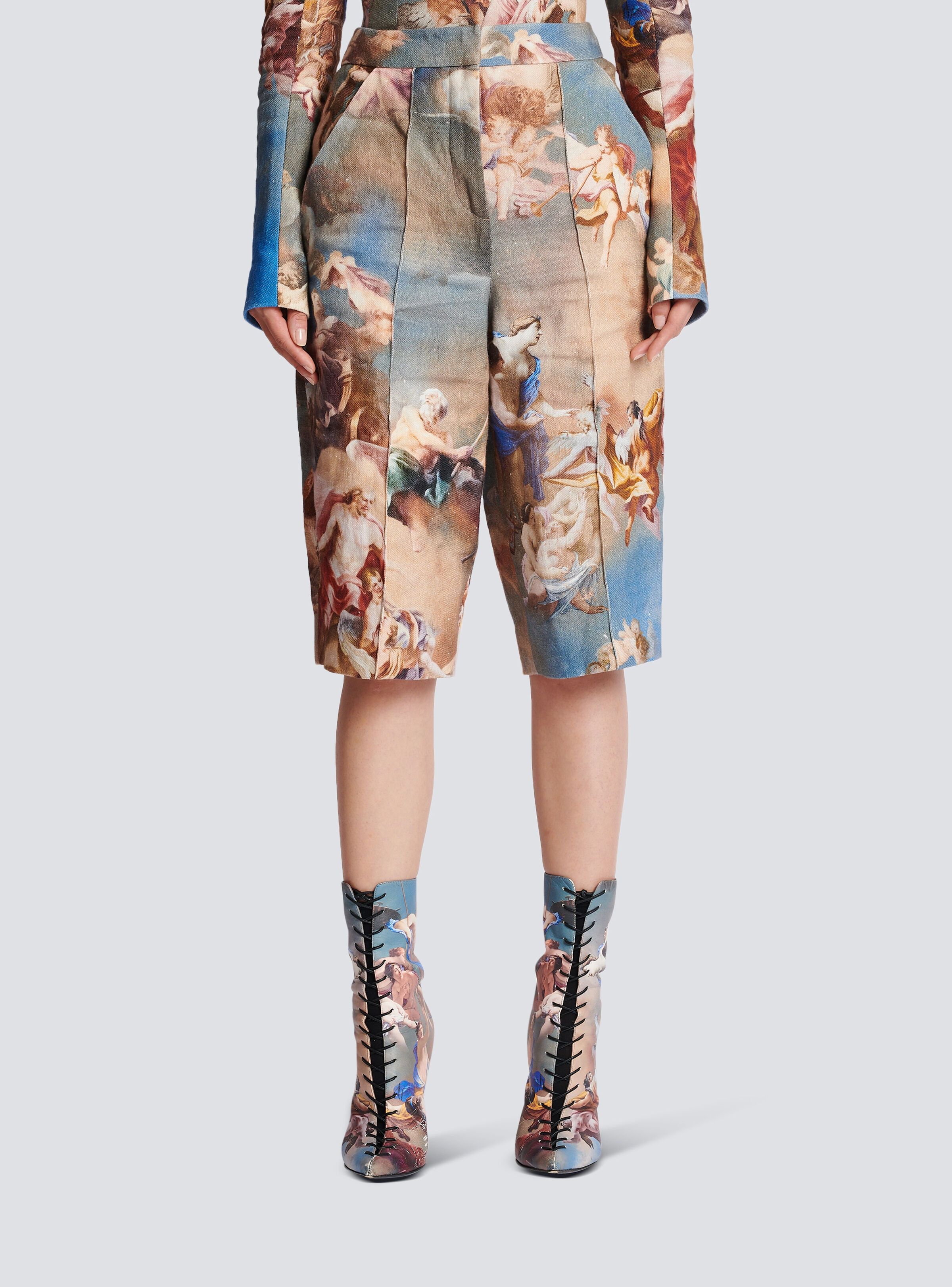 Balmain o1s1rm0624 Bermuda Shorts in Multicolor Size 34" / US 12 / IT 48 - 4 Thumbnail
