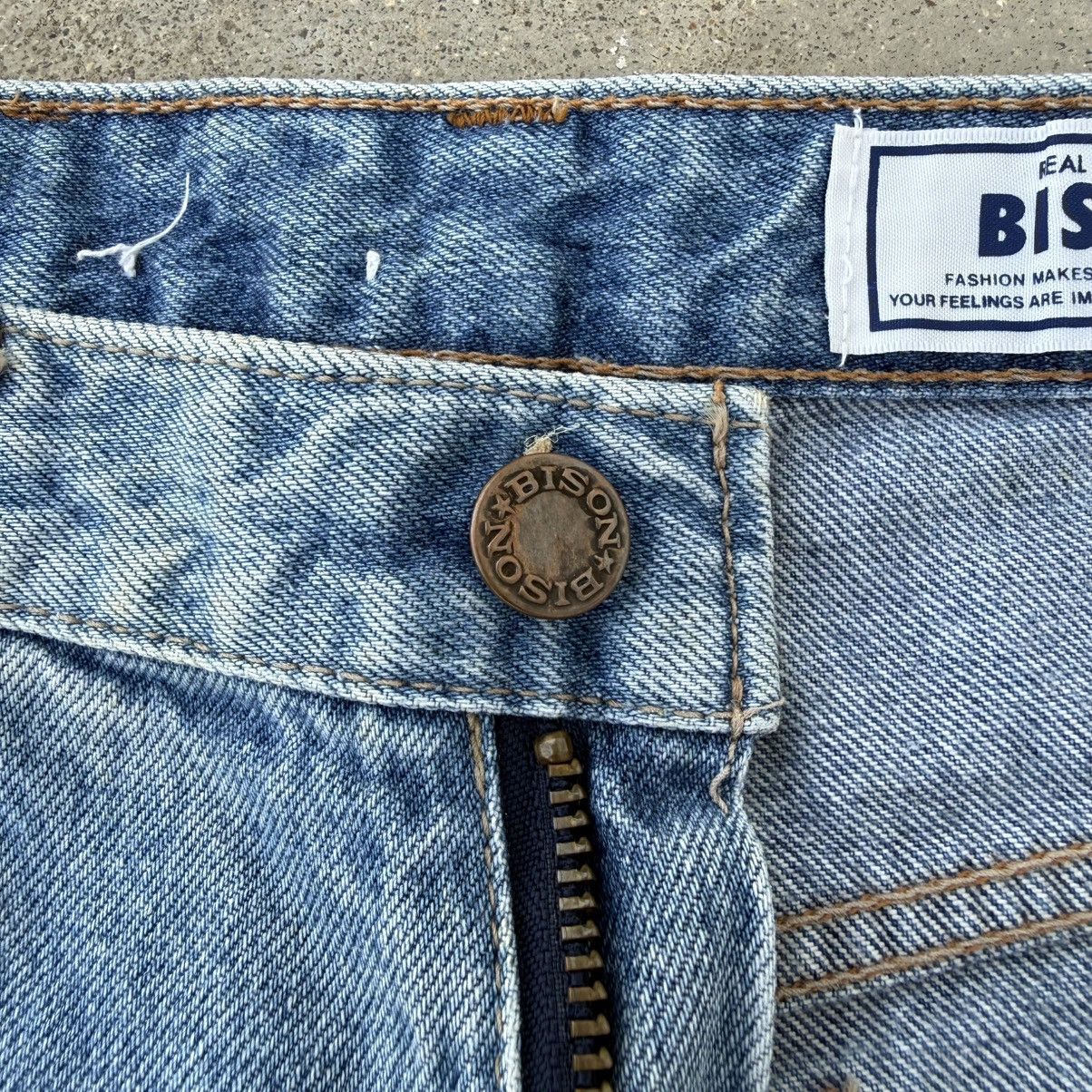 Japanese Brand Vintage Bison Faded Denim Jean Pants W28 Size US 28 / EU 44 - 10 Thumbnail