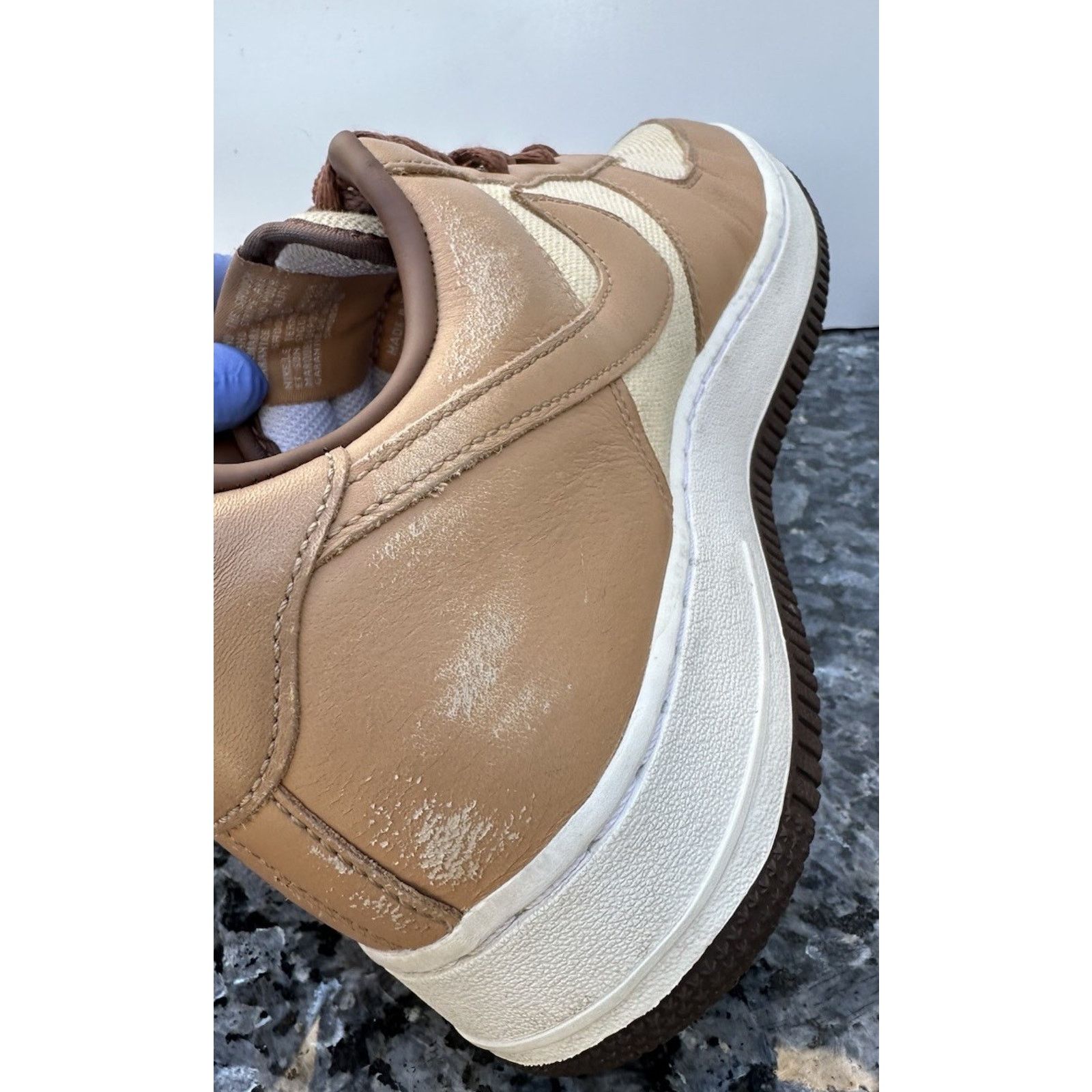 Nike NIKE AIR FORCE 1 QS NATURAL-UNDERBRUSH-ACORN SZ 10.5 Size US 10.5 / EU 43-44 - 5 Thumbnail