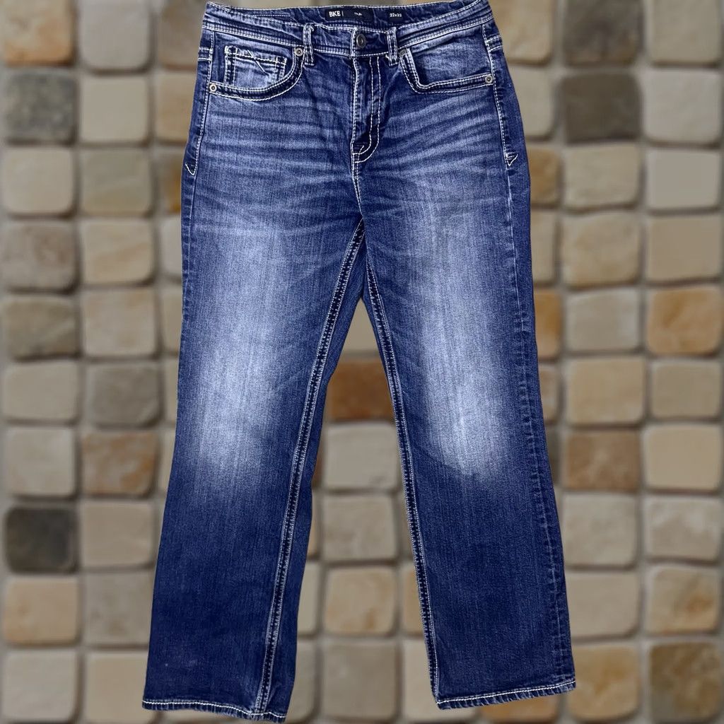 Vintage VINTAGE BKE Tyler Jeans Mens 32x32 Cotton Bootcut Whisker Stretch Cowboy Size US 32 / EU 48 - 1 Thumbnail