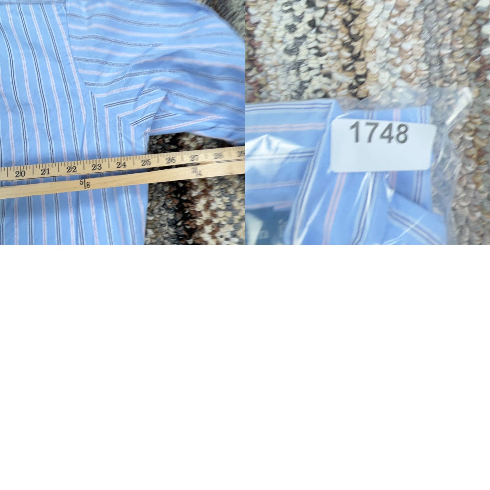 Ralph Lauren Ralph Lauren Shirt Men 16.5 34 Blue Pink Striped Button-Up Oxford Cloth Dress L Mens Size 42R - 8 Thumbnail