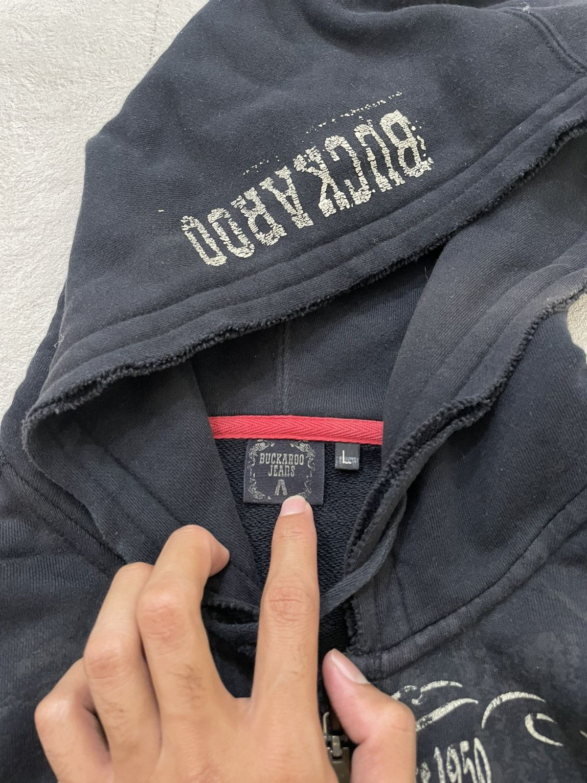 Japanese Brand 2000s Buckaro Poem Hooded Printed Y2K if6was9 LGB grunge Size US L / EU 52-54 / 3 - 5 Thumbnail