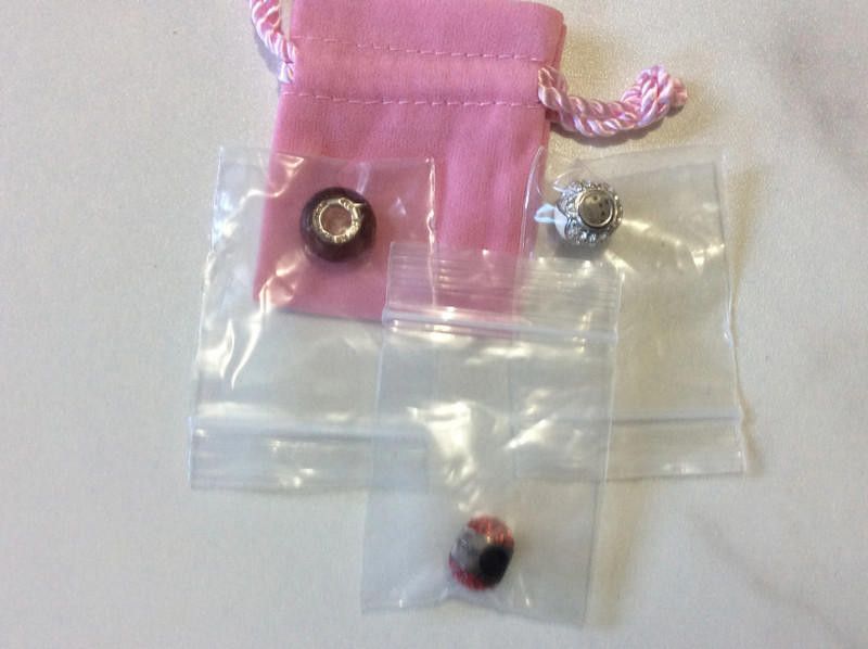 Other Silver Three beads with different colour and design bracelet Size ONE SIZE - 1 Thumbnail
