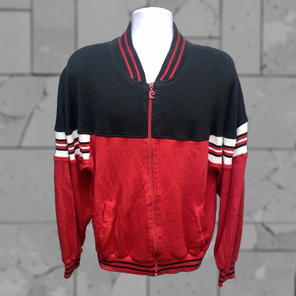 Pierre Cardin Pierre Cardin Mens Full Zip Acrylic Jacket Size Large Red Black Size US L / EU 52-54 / 3 - 1 Thumbnail