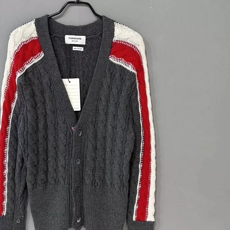 Thom Browne Thom Browne Arm ribbed merino wool sweater Size US S / EU 44-46 / 1 - 1 Thumbnail