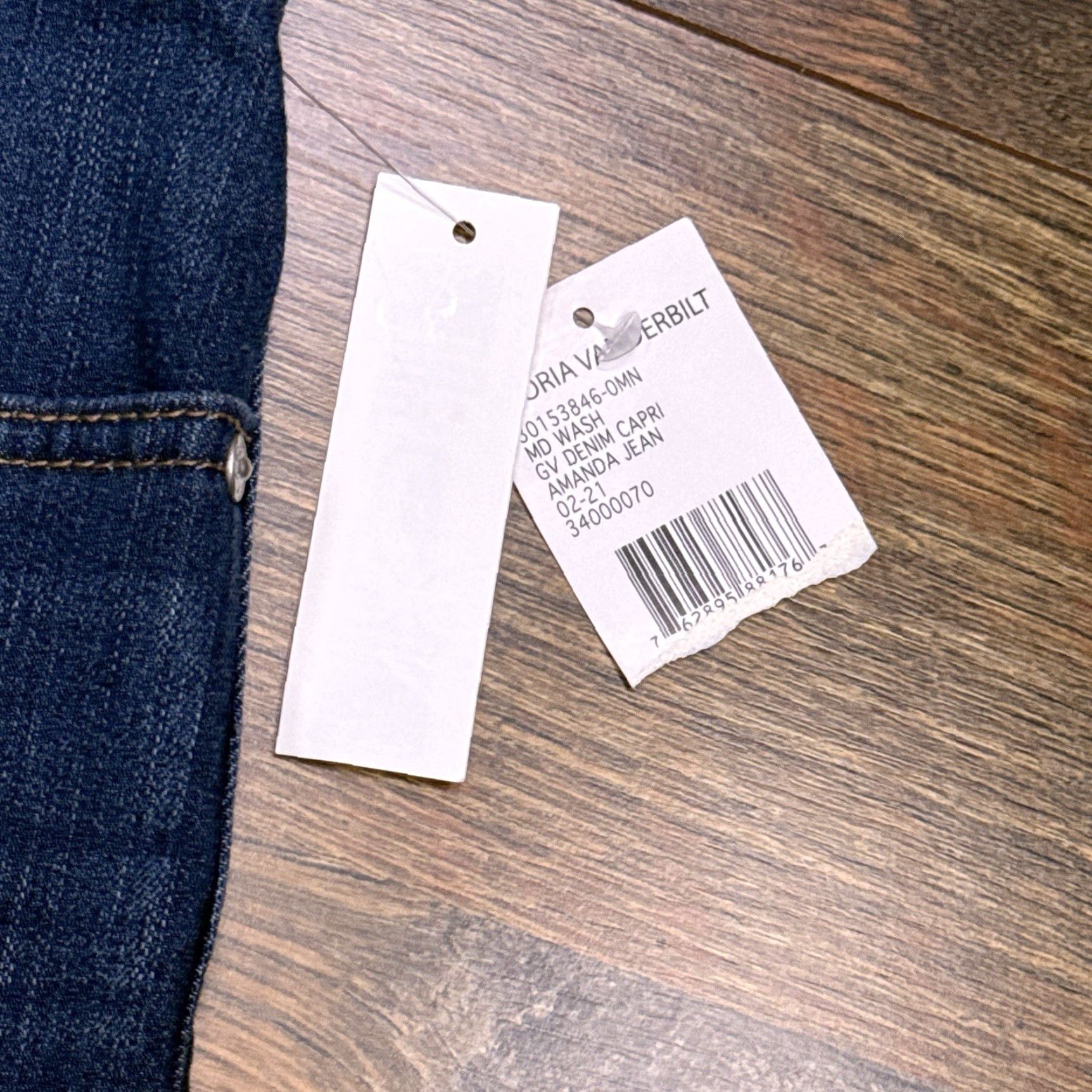 Gloria Vanderbilt Gloria Vanderbilt Amanda Capri Jeans 4 Blue High Rise Stretch Regular 5-Pocket Denim Jeans Womens Girls Size 27" / US 4 / IT 40 - 4 Thumbnail