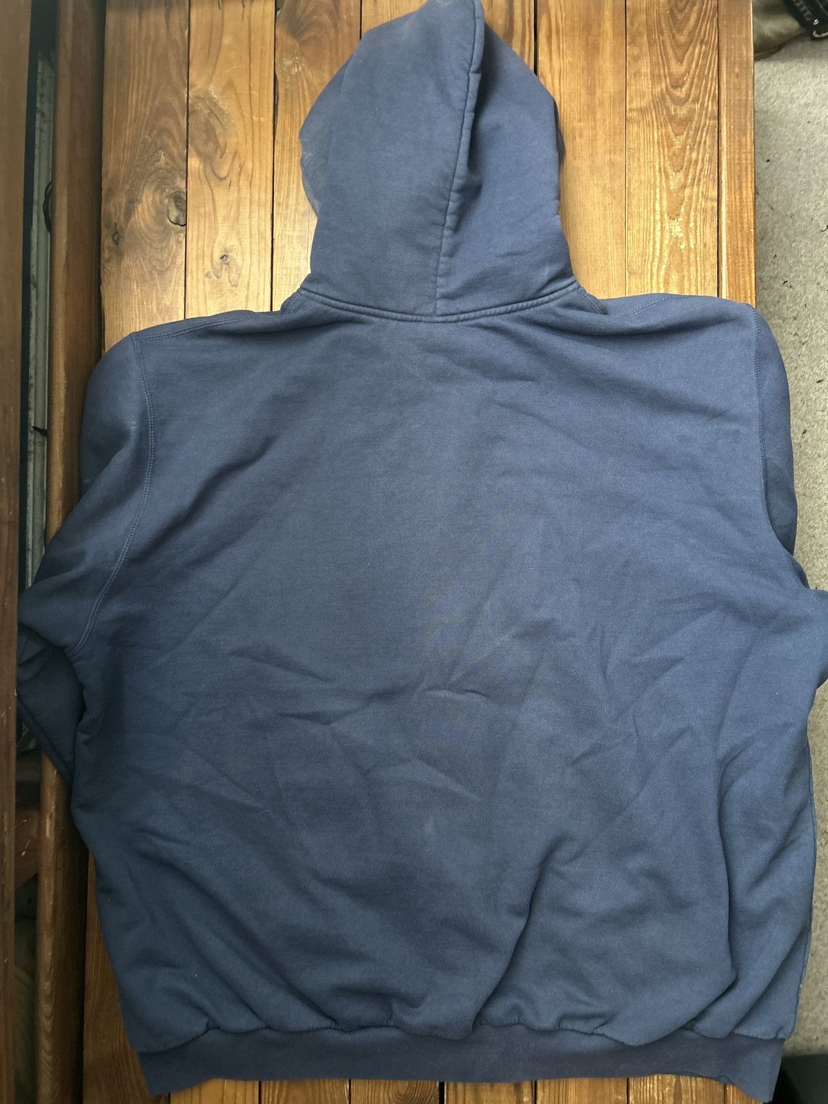 Carhartt × Vintage Vintage 90s Carhartt USA Blue Thermal Hoodie Size US XXL / EU 58 / 5 - 3 Thumbnail