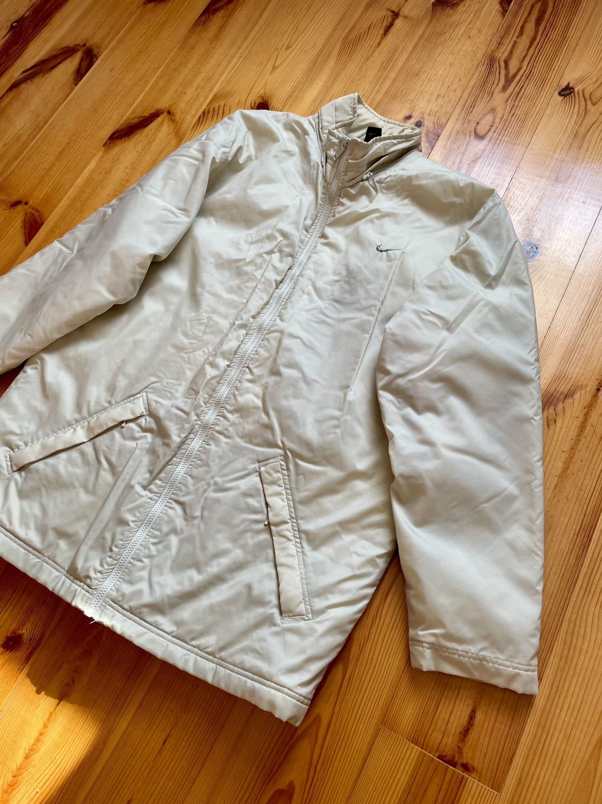 Nike × Vintage Vintage 00s Nike Big Swoosh Logo Back Print Full Zip Jacket Size US L / EU 52-54 / 3 - 3 Thumbnail