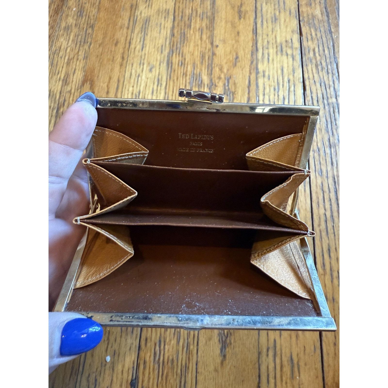 TED LAPIDUS Vintage Ted Lapidus Womens Wallet Black Tan Leather Size ONE SIZE - 7 Thumbnail