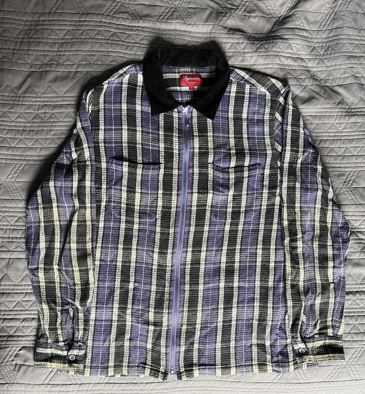 シュプリーム Plaid Thermal Zip Up Shirt 【公式通販】