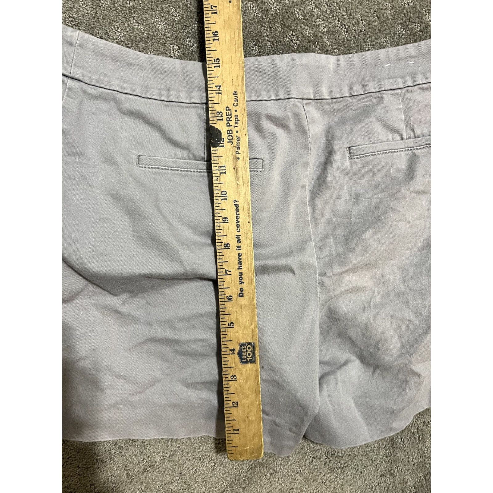 Loft VINTAGE LOFT Women’s Gray Chino Shorts 8 Regular Solid Casual Summer Women's Size 30" / US 8 / IT 44 - 5 Thumbnail