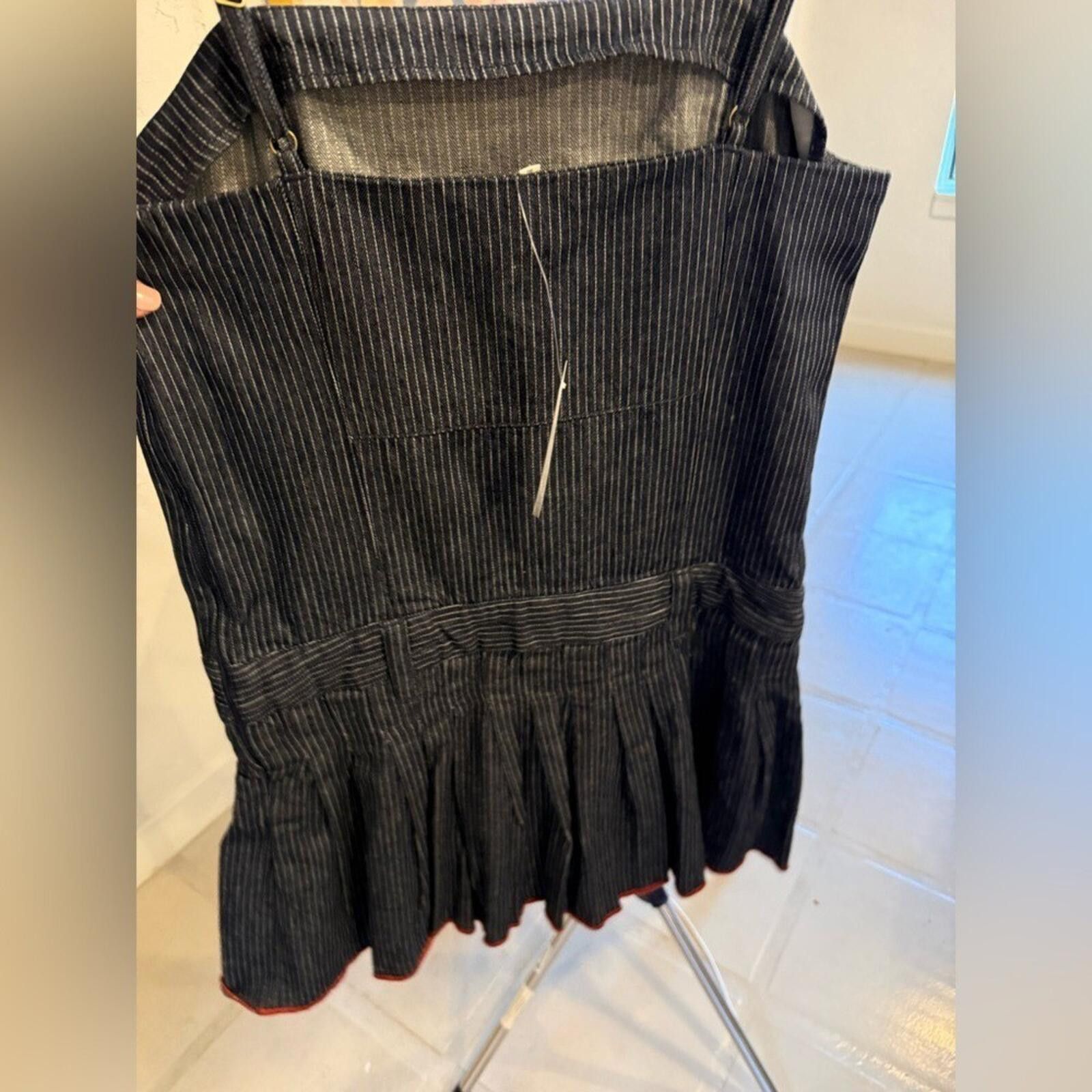 Other Anthro $158 Pilcro Striped Denim Sleeveless Romper, Size 4 Size 27" / US 4 / IT 40 - 7 Thumbnail