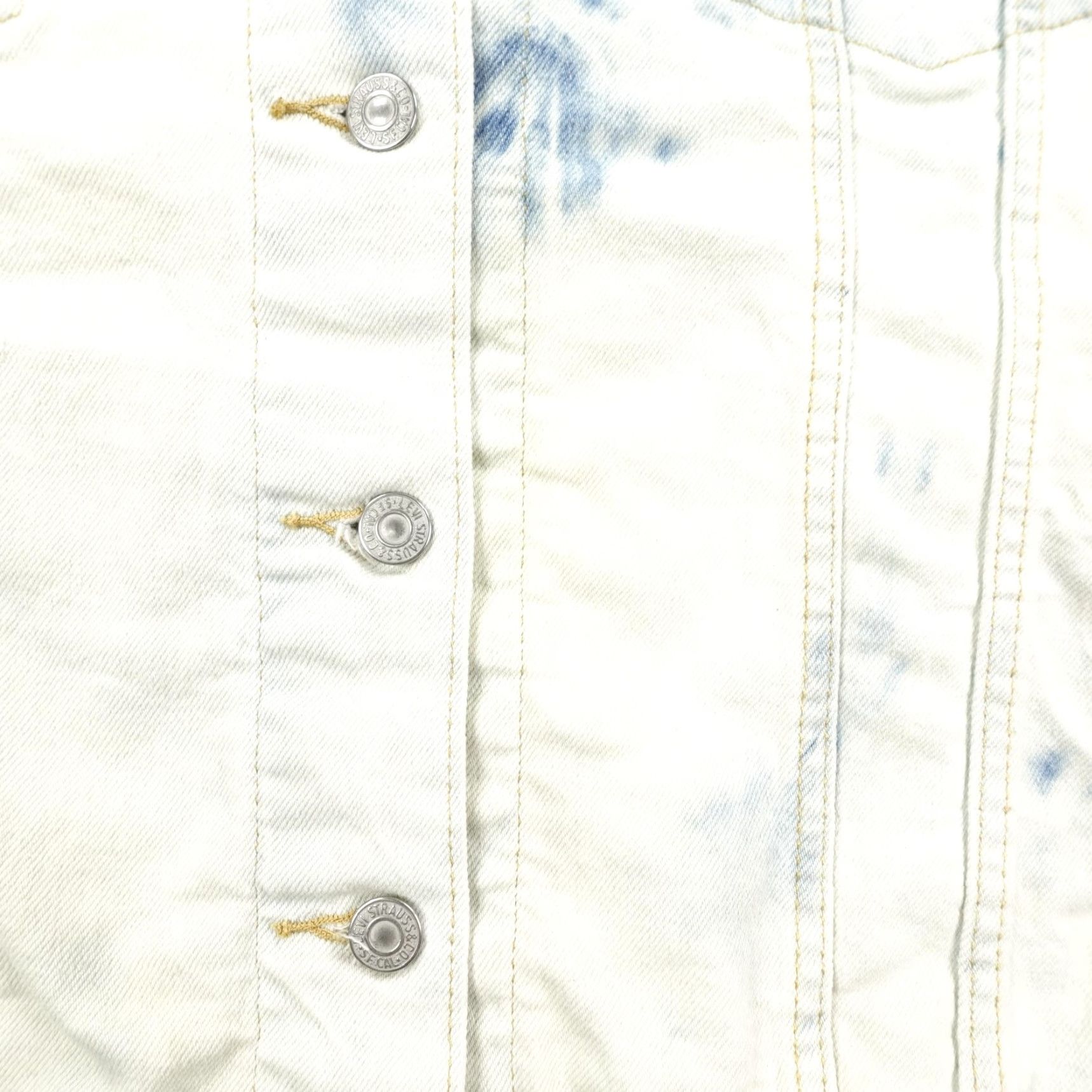 Levi's Levi's Jacket Womens 3X Blue White Acid Wash Denim Trucker Type 3 Coat Red Tab Jacket Size XXL / US 16-18 / IT 52-54 - 4 Thumbnail
