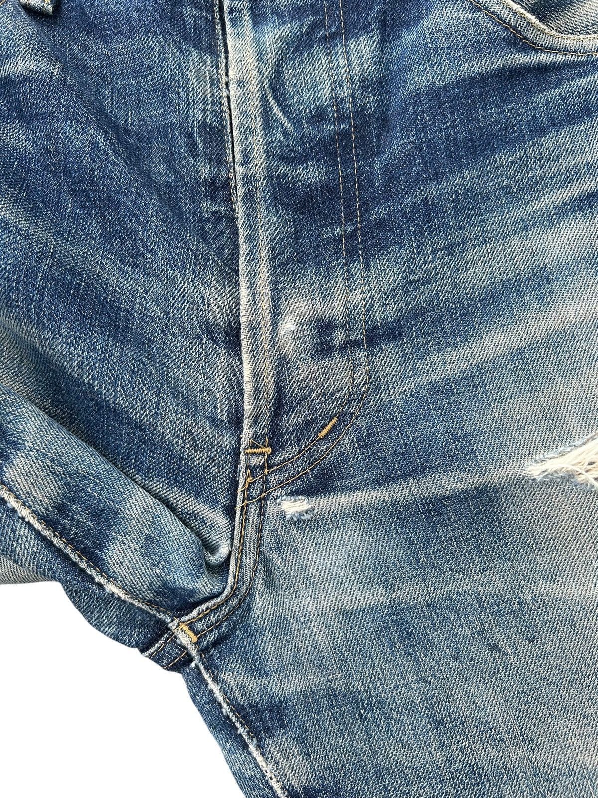 Kapital Thrashed Vintage Levis big E Selvedge Repair Denim Jeans Size US 32 / EU 48 - 8 Thumbnail