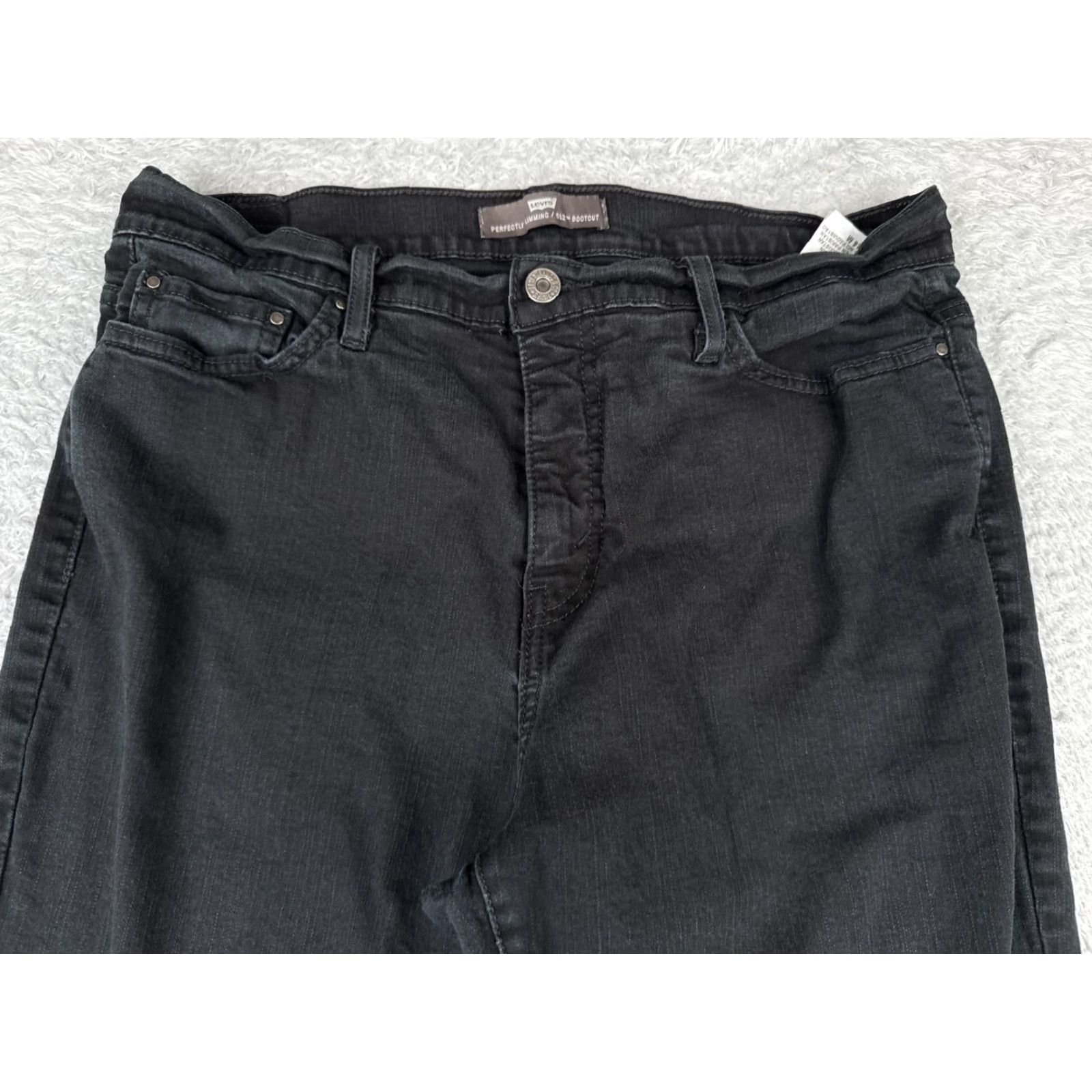Levi's Levis Jeans Women 14 Black Denim 512 Boot 32x30 Premium Perfectly Slimming Size 36" / US 14 / IT 50 - 4 Thumbnail