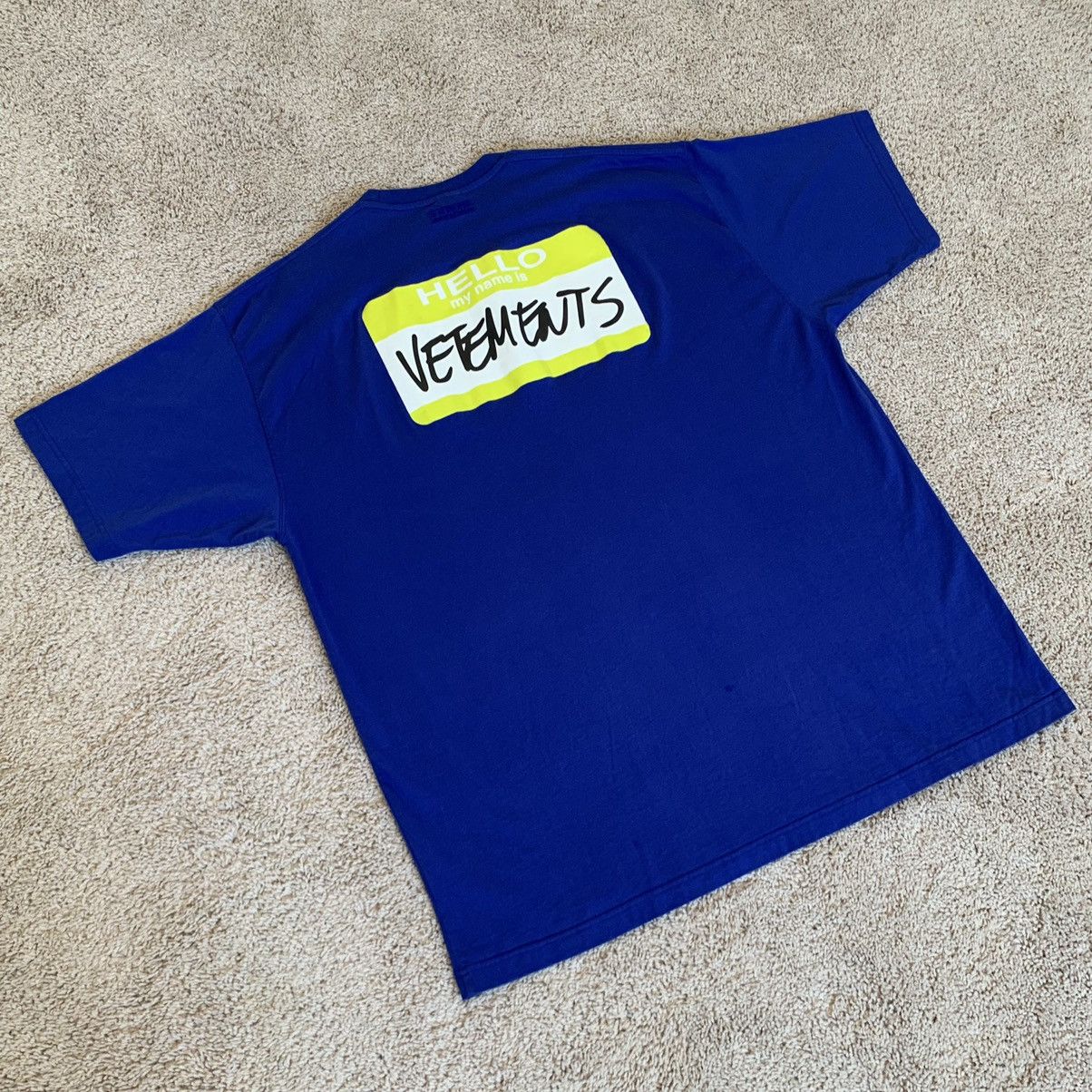 Vetements ss22 vetements blue ‘my name is vetements’ t-shirt Size US L / EU 52-54 / 3 - 17 Thumbnail