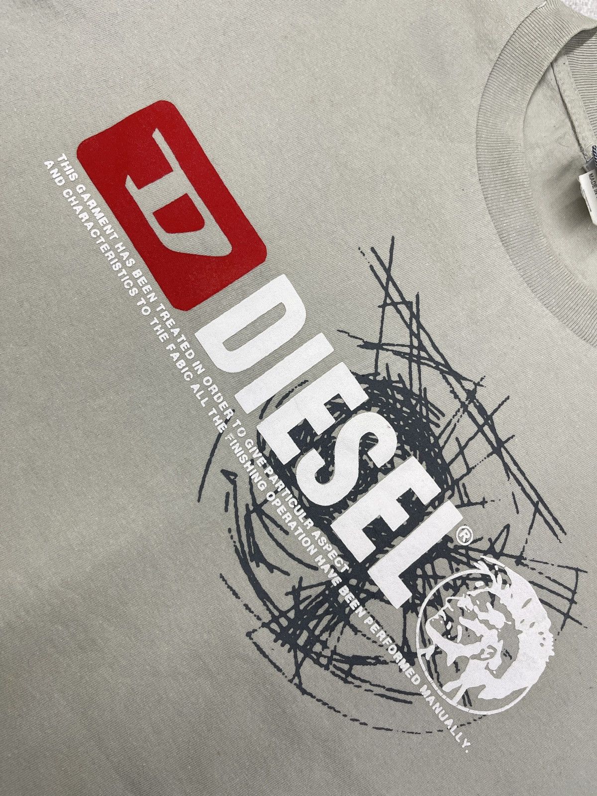 Diesel Vintage Diese Big Double Logo T Shirt Grey Size L Size US L / EU 52-54 / 3 - 5 Thumbnail